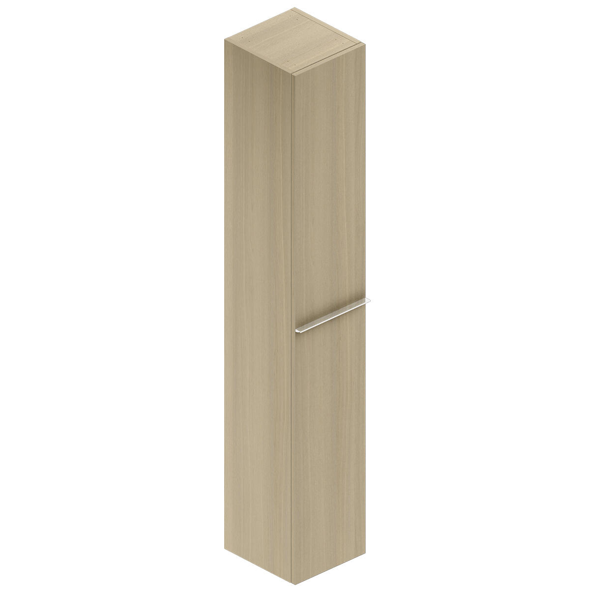 Colonna Linea L30 H180 P32 laminato rovere natura 1 anta reversibile con maniglia e 4 ripiani - 3