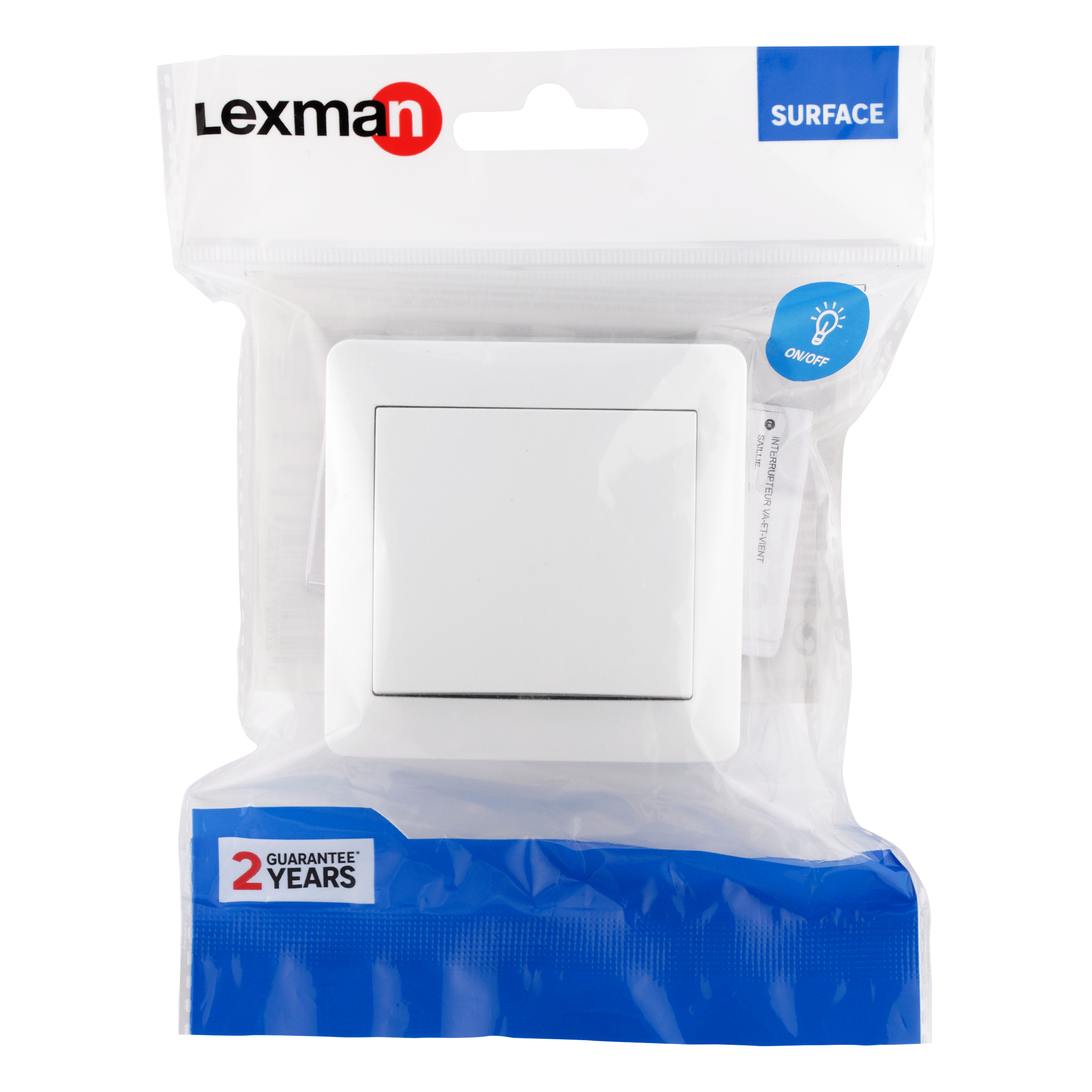 Comutador saliente LEXMAN Surface branco - 4