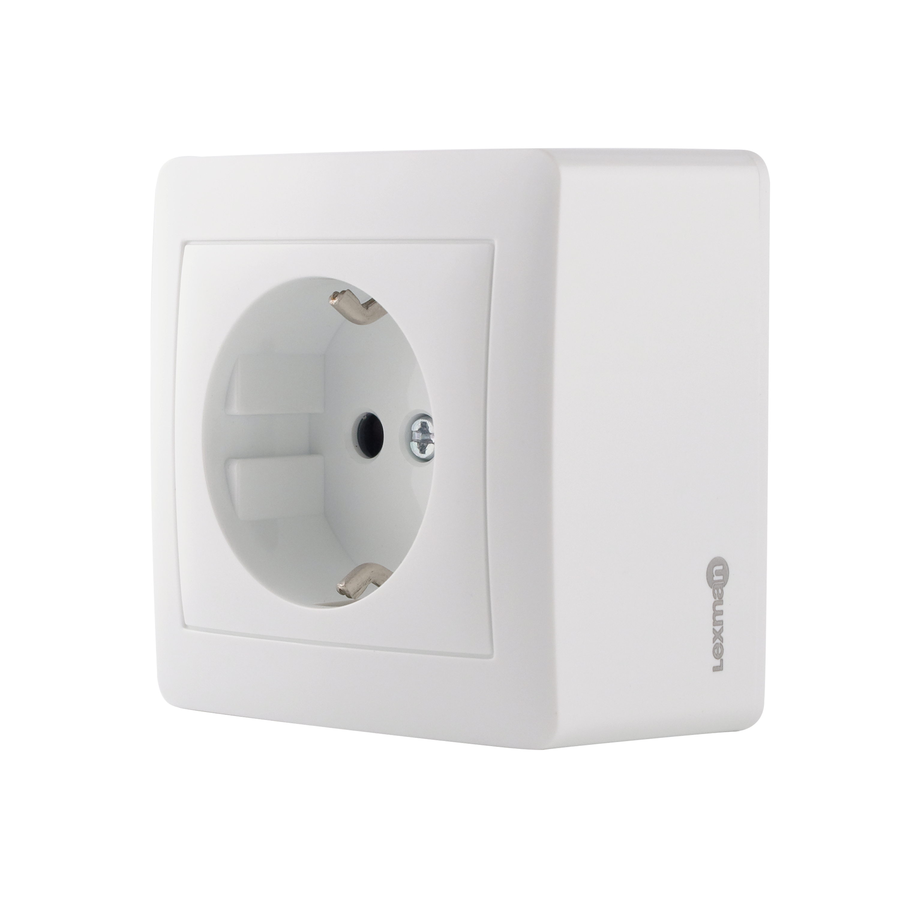 Tomada tipo F com terra saliente branco Lexman Surface - 7