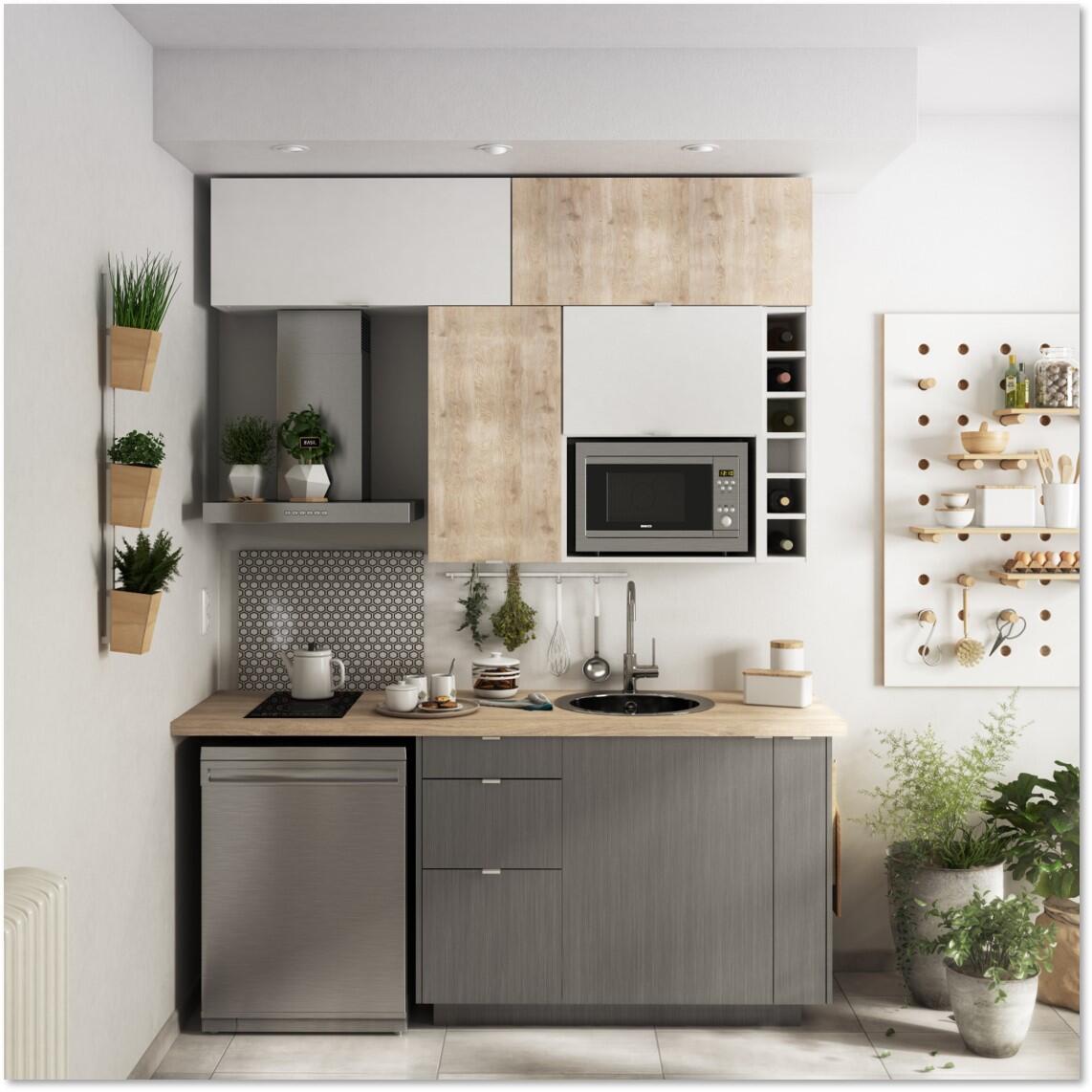 Fianco per mobile cucina DELINIA ID opaco L 59.7 x H 16.7 cm - 2