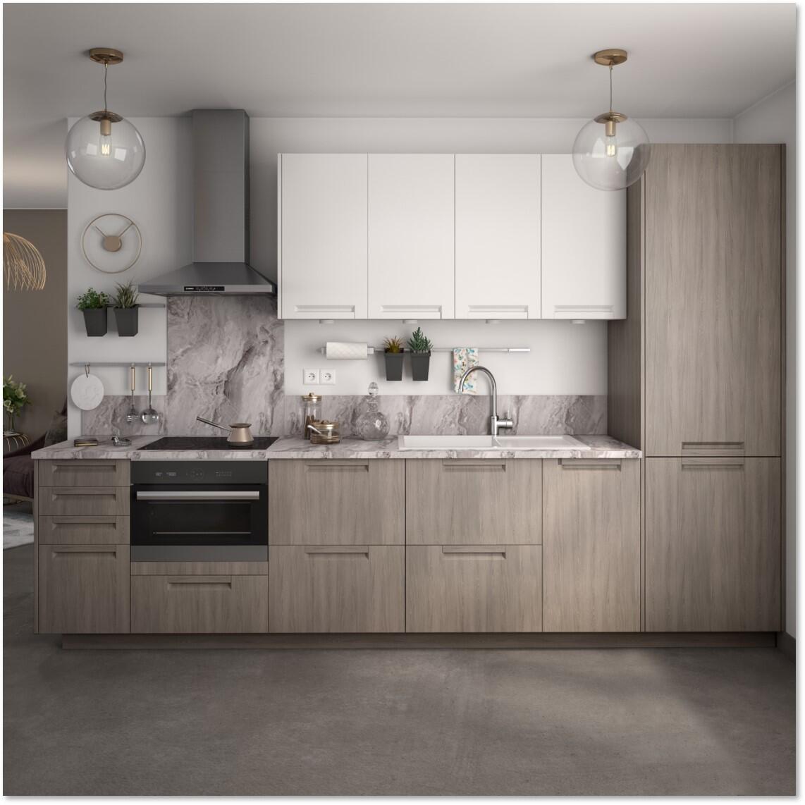 Fianco per mobile cucina DELINIA ID Evora rovere chiaro opaco L 60 x H 76.8 cm - 4