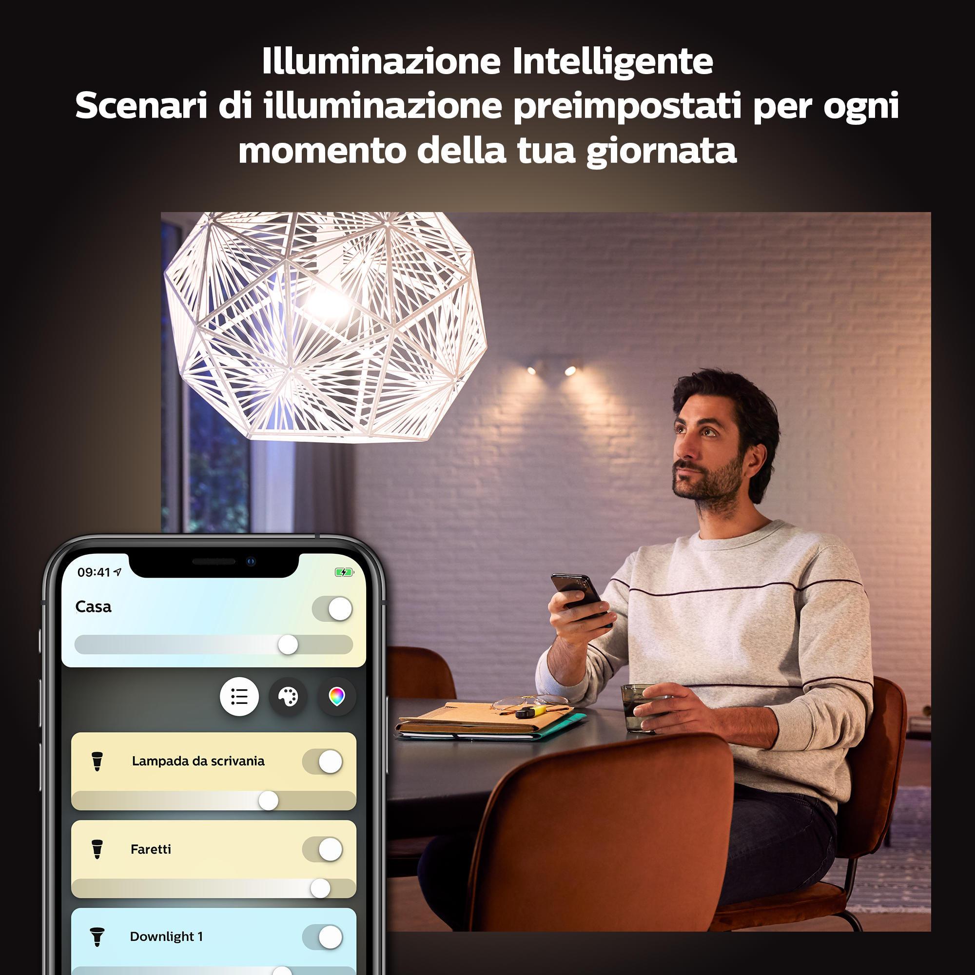 Lampadina HUE AMBIENCE BLUETOOTH, LED, GU10 faretto, trasparente, cct, 5W= 350 LM 42° dimmerabile, PHILIPS HUE - 8