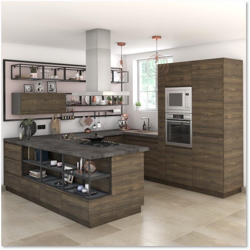 Fianco per mobile cucina DELINIA ID noce canaletto L 60 x H 76.8 cm - 3