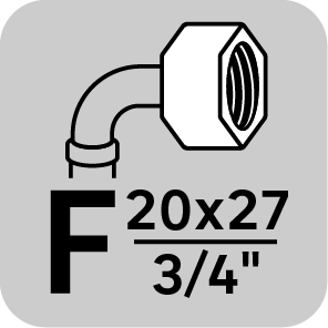 Flexible coudé femelle/femelle 20x27 (3/4