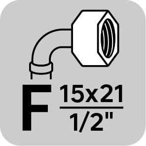 Flexible coudé mâle/femelle 15x21 (1/2