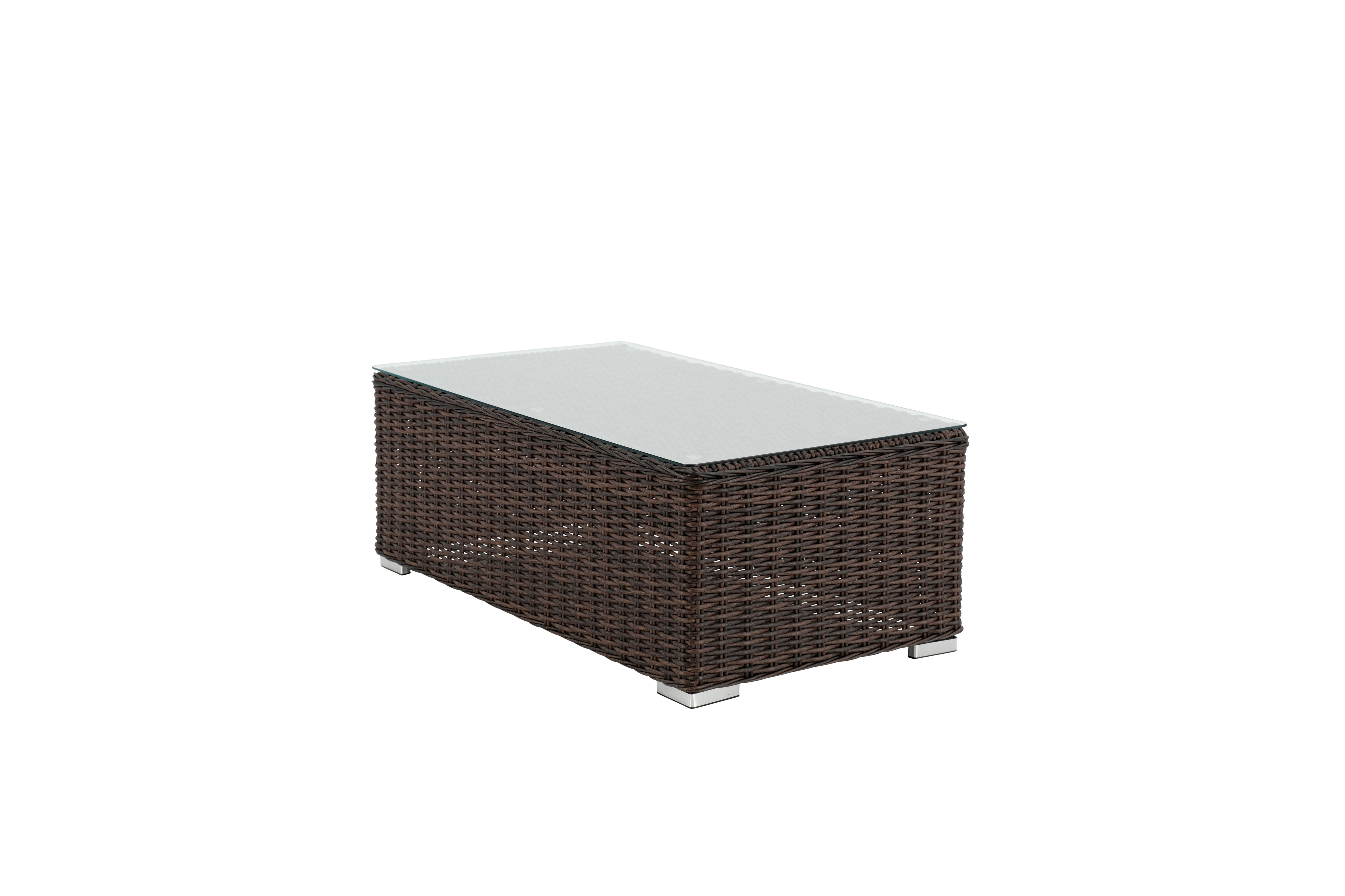 Mesa de jardín de comedor de aluminio costa rica marrón de 60x39.5x112 cm