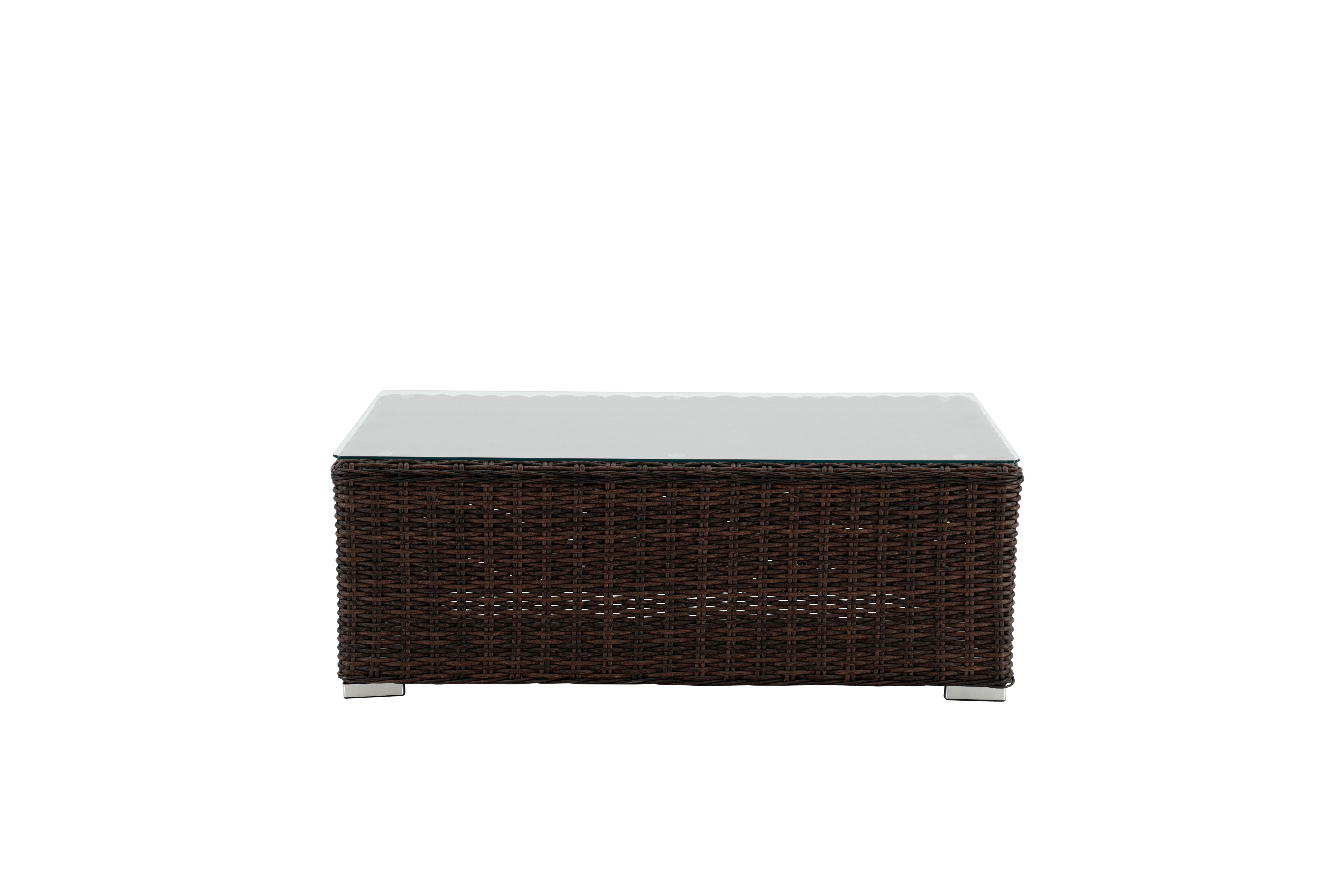 Mesa de jardín de comedor de aluminio costa rica marrón de 60x39.5x112 cm