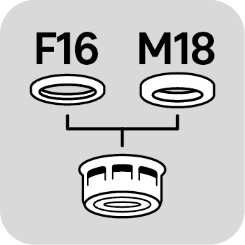Recharge mousseur robinet salle de bain, M18 / F16 eco, EQUATION - 5
