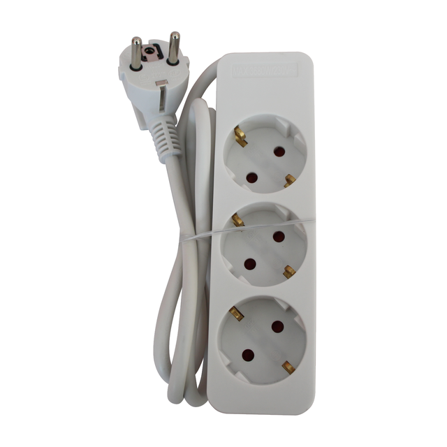 Extensão de 3 tomadas 1m branco Lexman