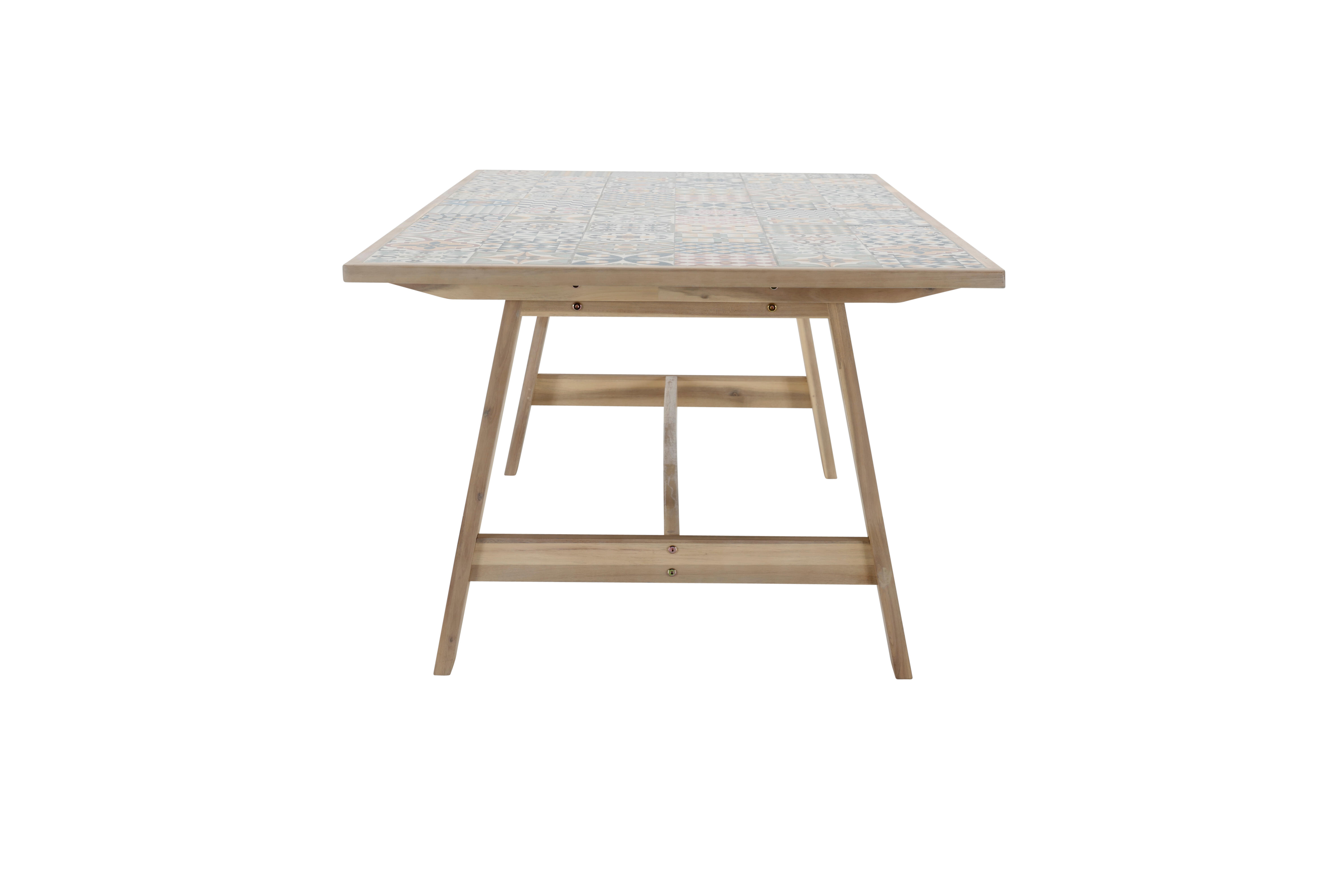 Mesa de jardín de acacia y cerámica NATERIAL Soho 100x75x200 cm - 5