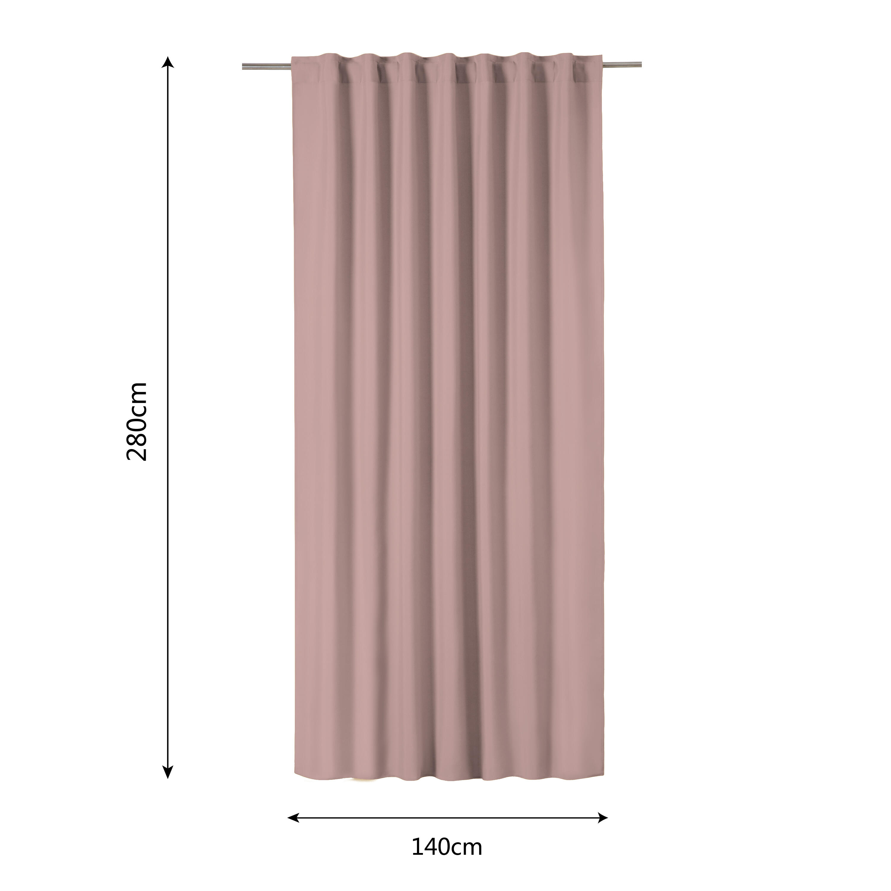 Zasłona Pharell Bistro różowa 140 x 280 cm na taśmie Inspire - 9