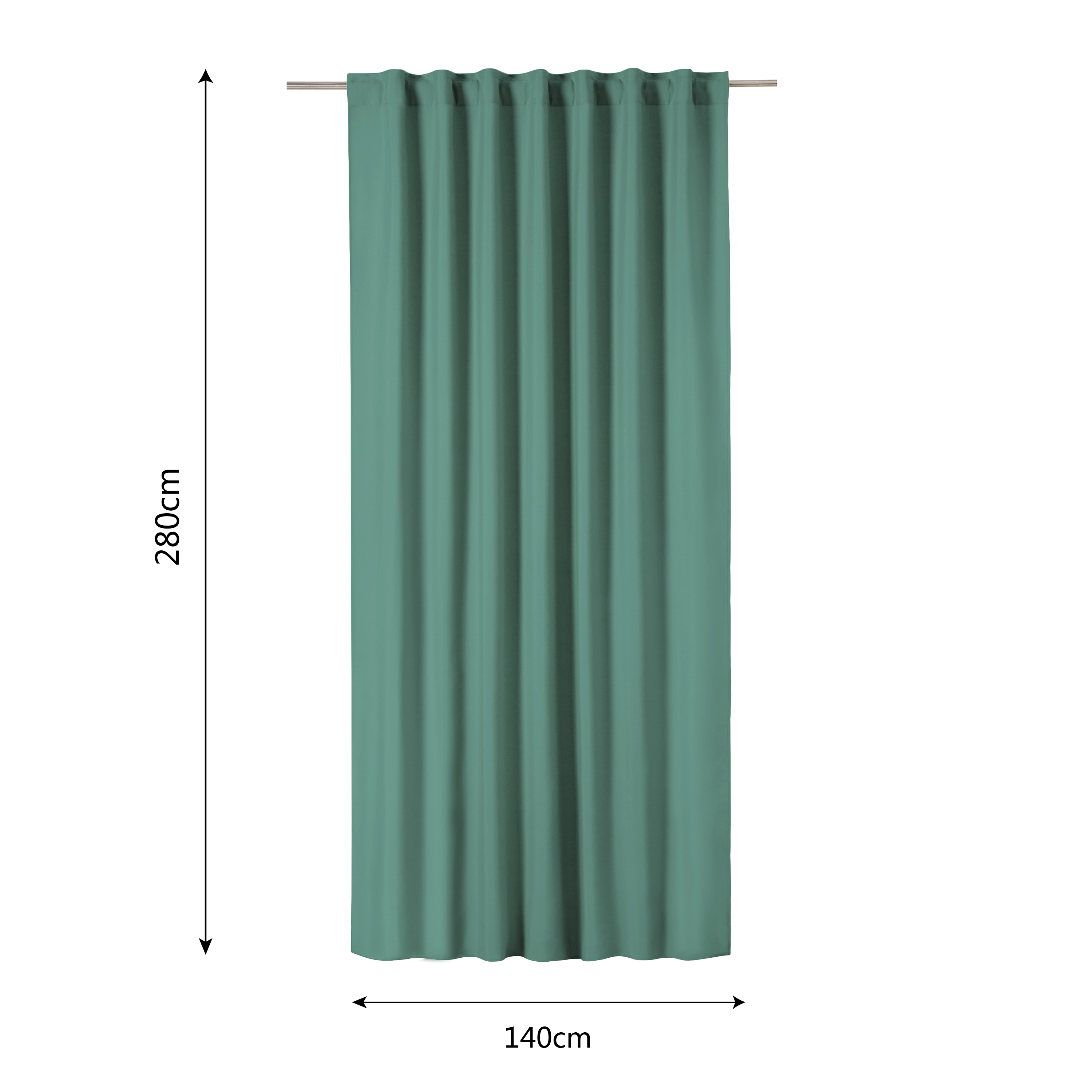 Zasłona Pharell Cactus zielona 140 x 280 cm na taśmie Inspire - 12