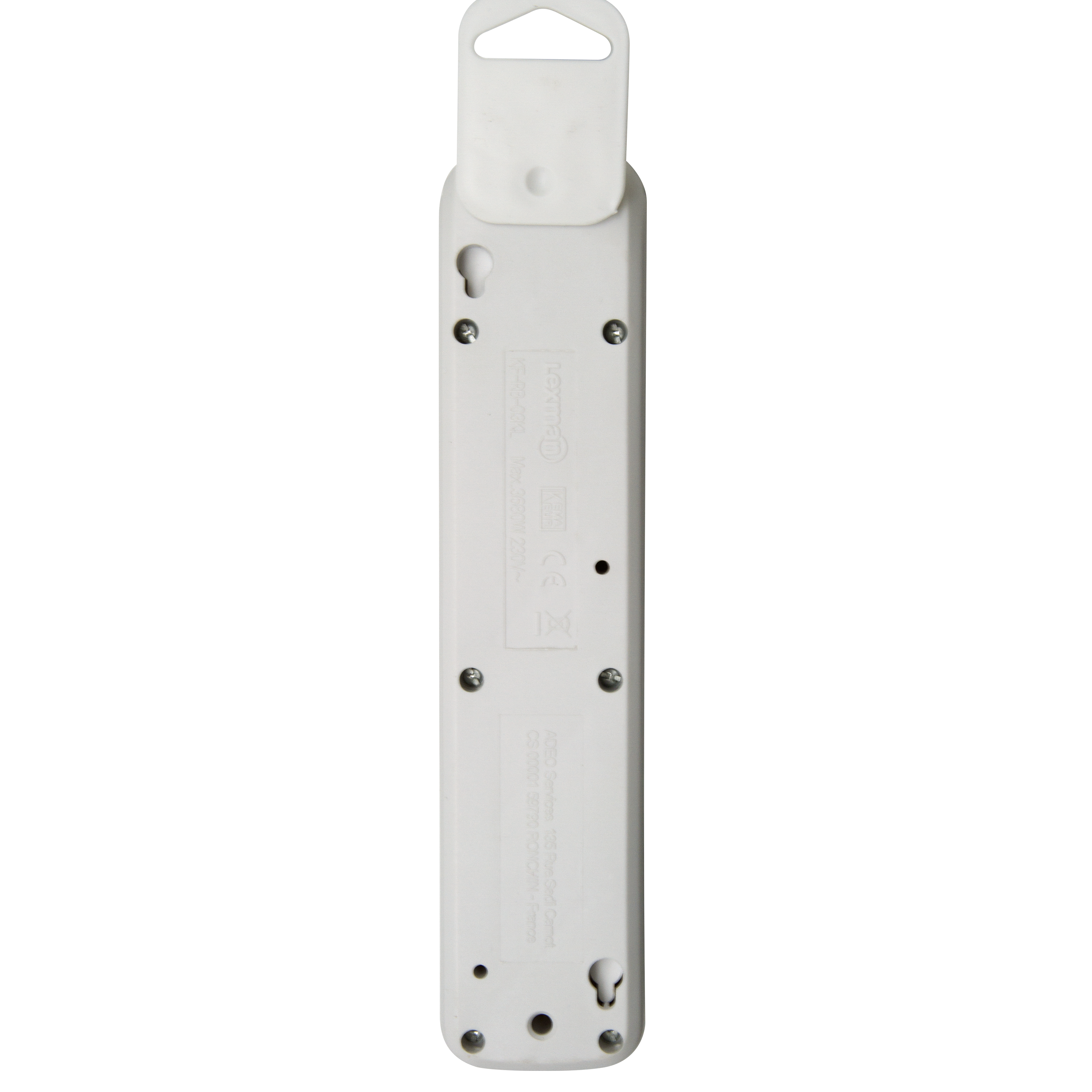 Extensão de 3 tomadas com interruptor sem cabo branco Lexman - 6