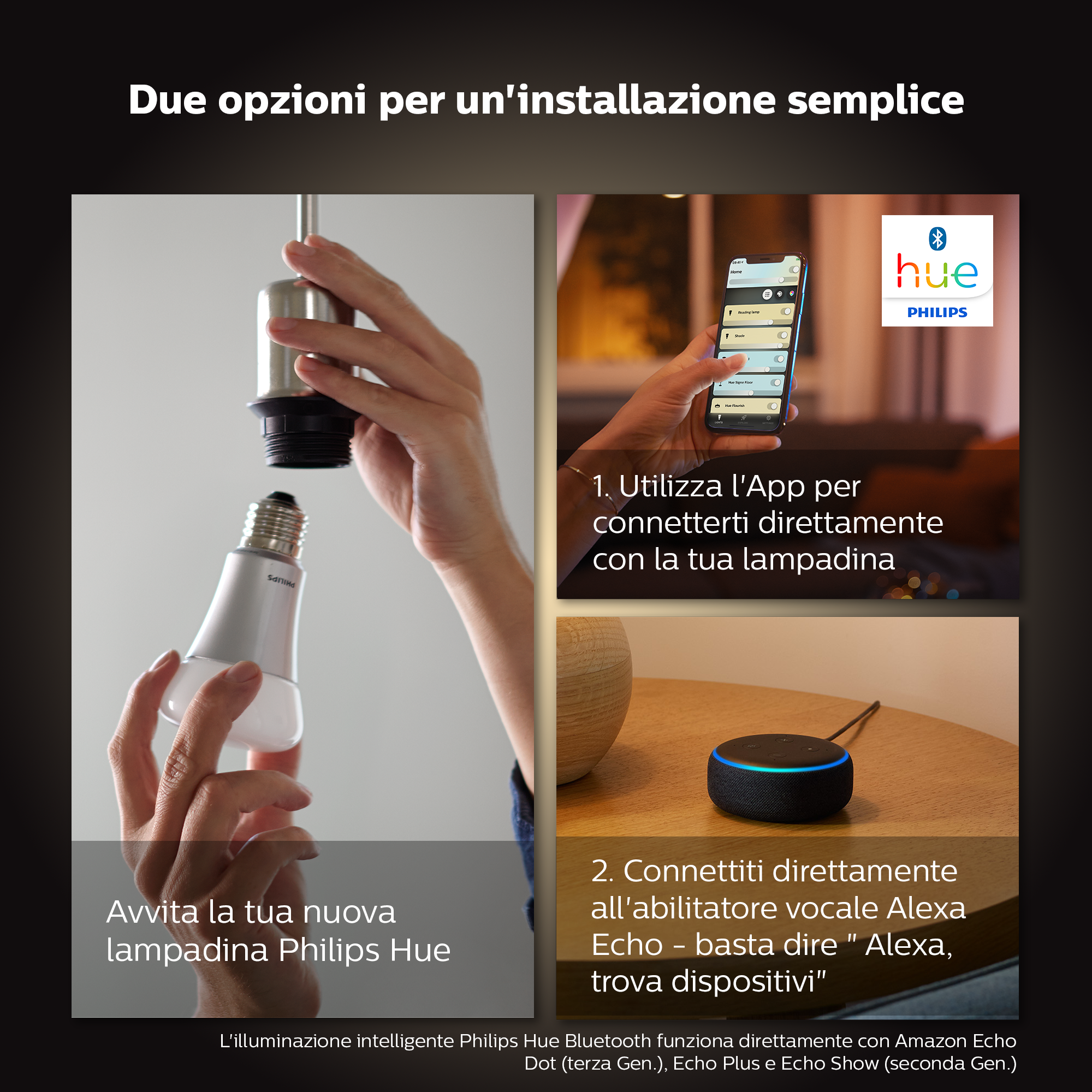 Lampadina HUE AMBIENCE BLUETOOTH, LED, GU10 faretto, trasparente, cct, 5W= 350 LM 42° dimmerabile, PHILIPS HUE - 6
