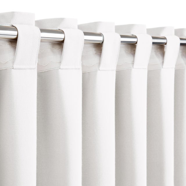 Tenda INSPIRE Pharell bianco, fettuccia e passanti nascosti 140x280 cm