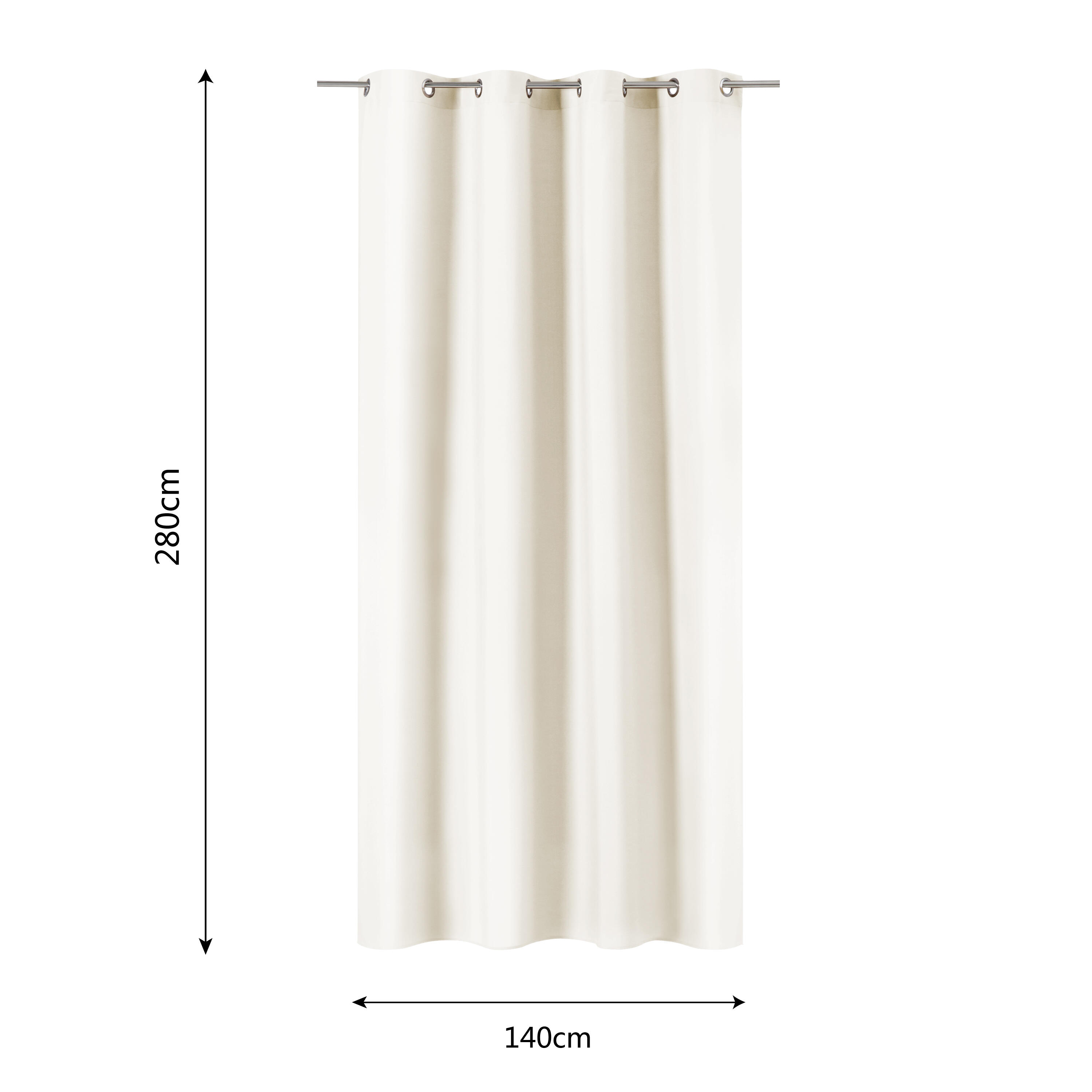 Cortinado ilhós Pharell 140x280cm branco Inspire - 9