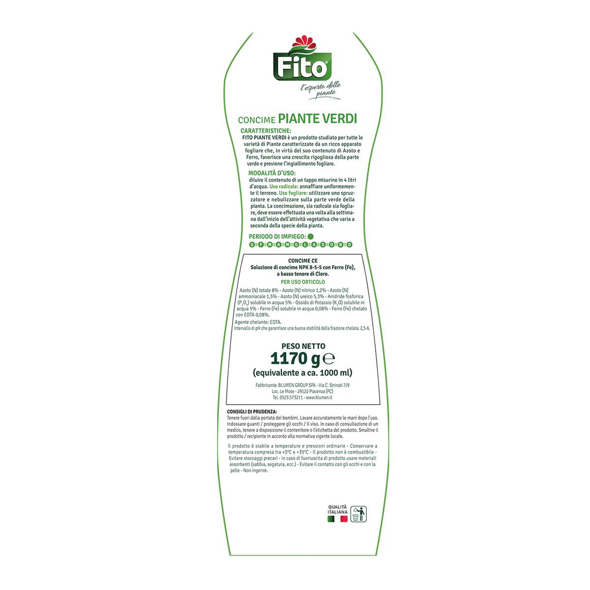 Concime liquido FITO per piante verdi Plus 1 L - 4