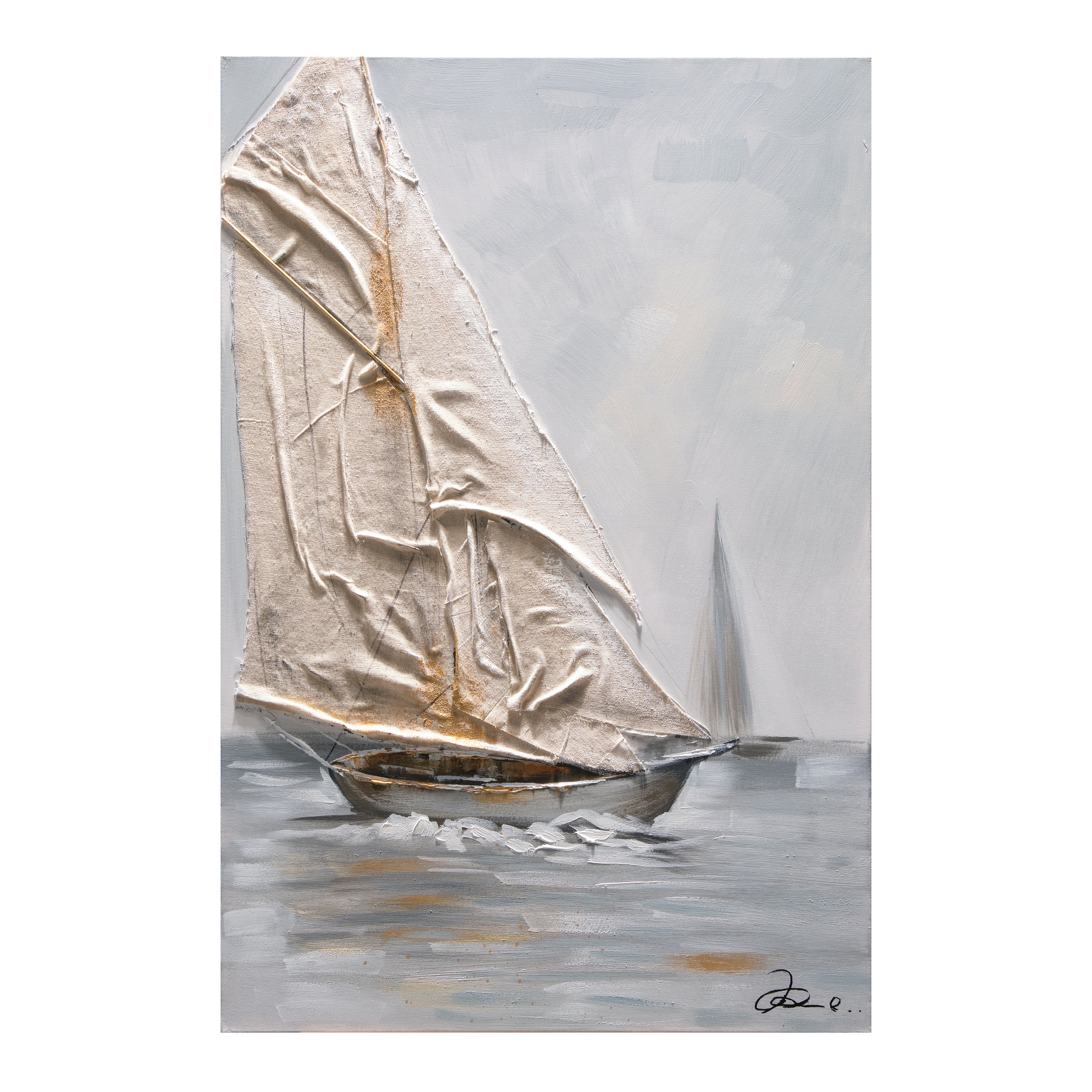 Tela pintada 60 x 90 cm VELEIRO - 2