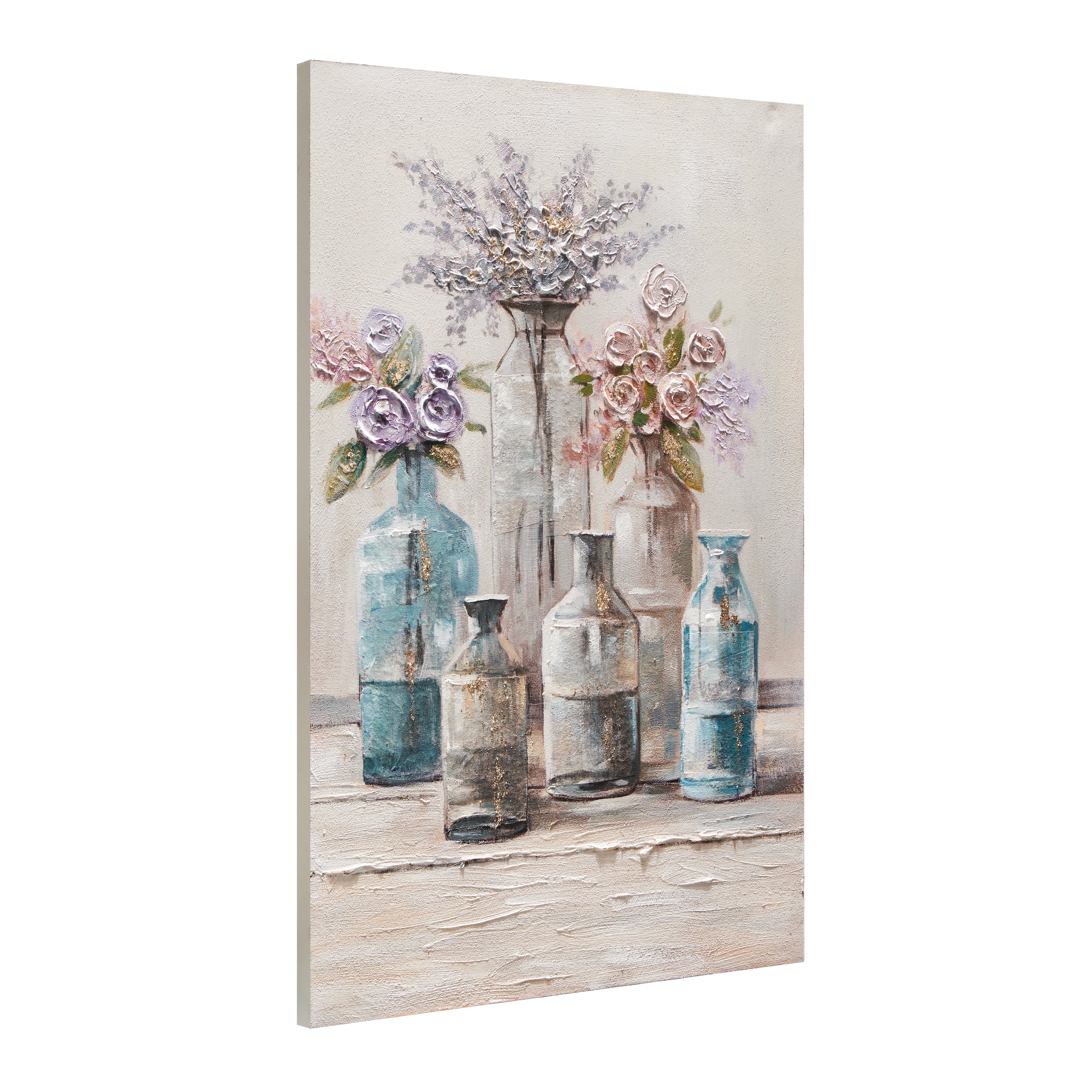 Tela pintada 60 x 90 cm JARRAS FLORES - 8