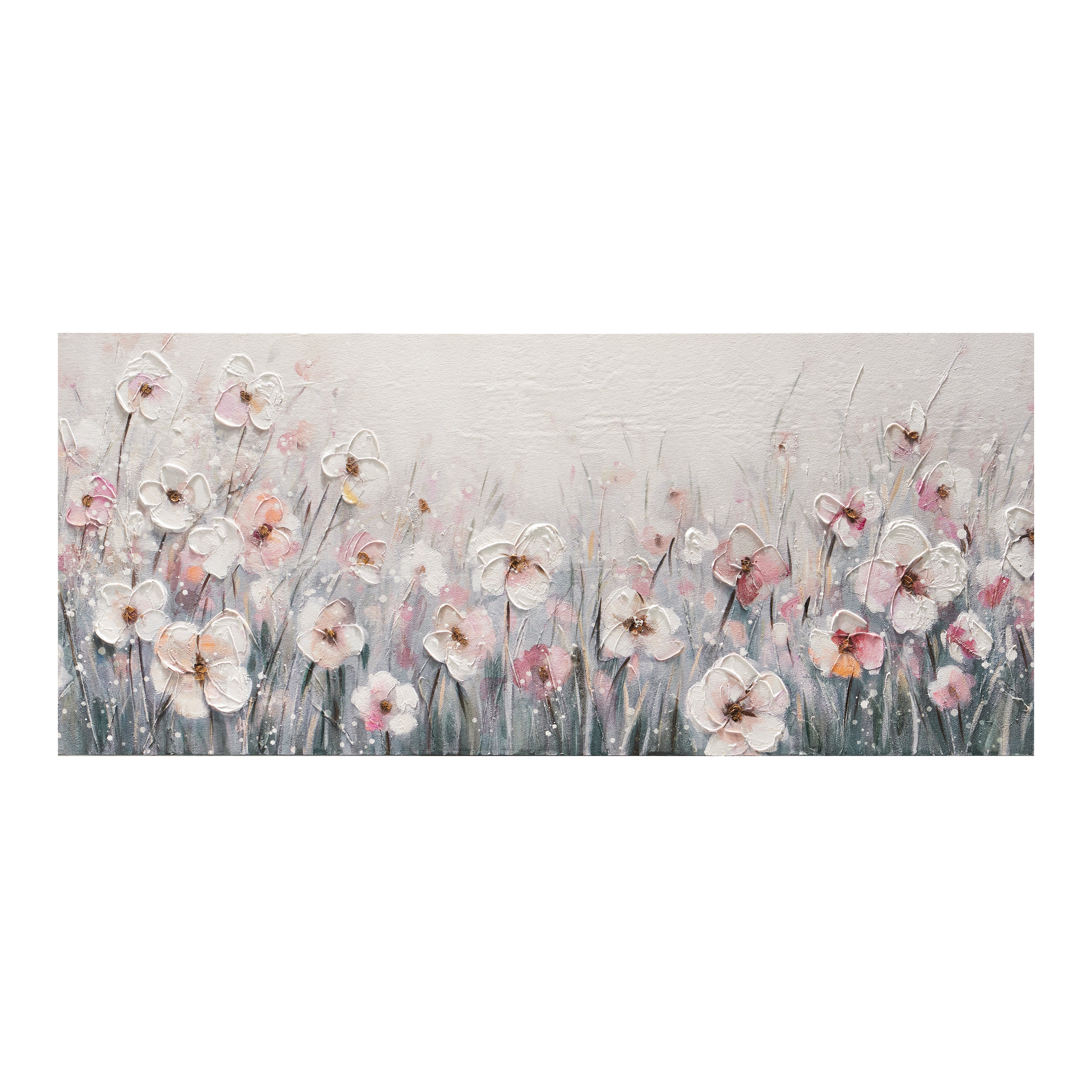 Tela pintada FLORES ROSA 65 x 150 cm - 2