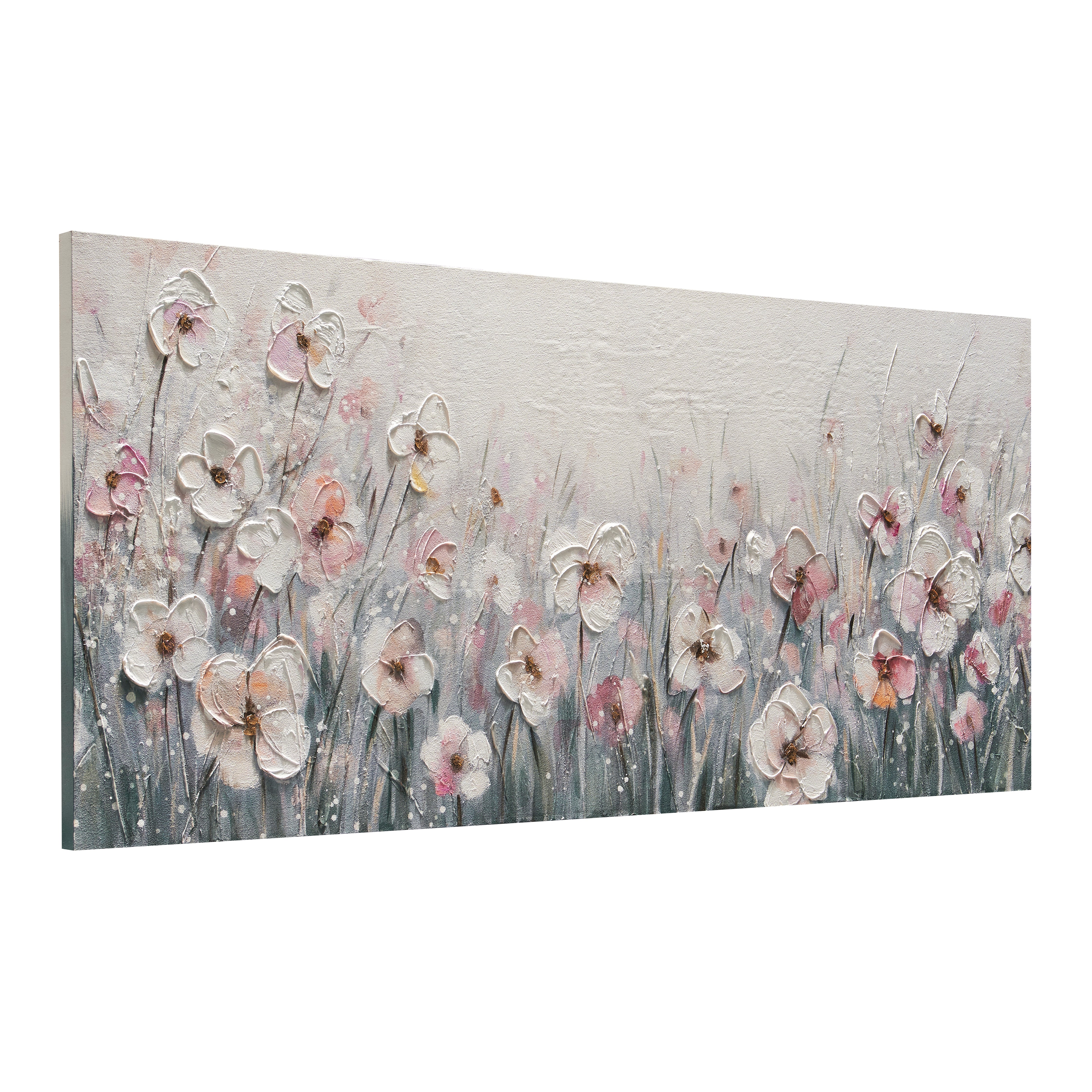 Tela pintada FLORES ROSA 65 x 150 cm - 8