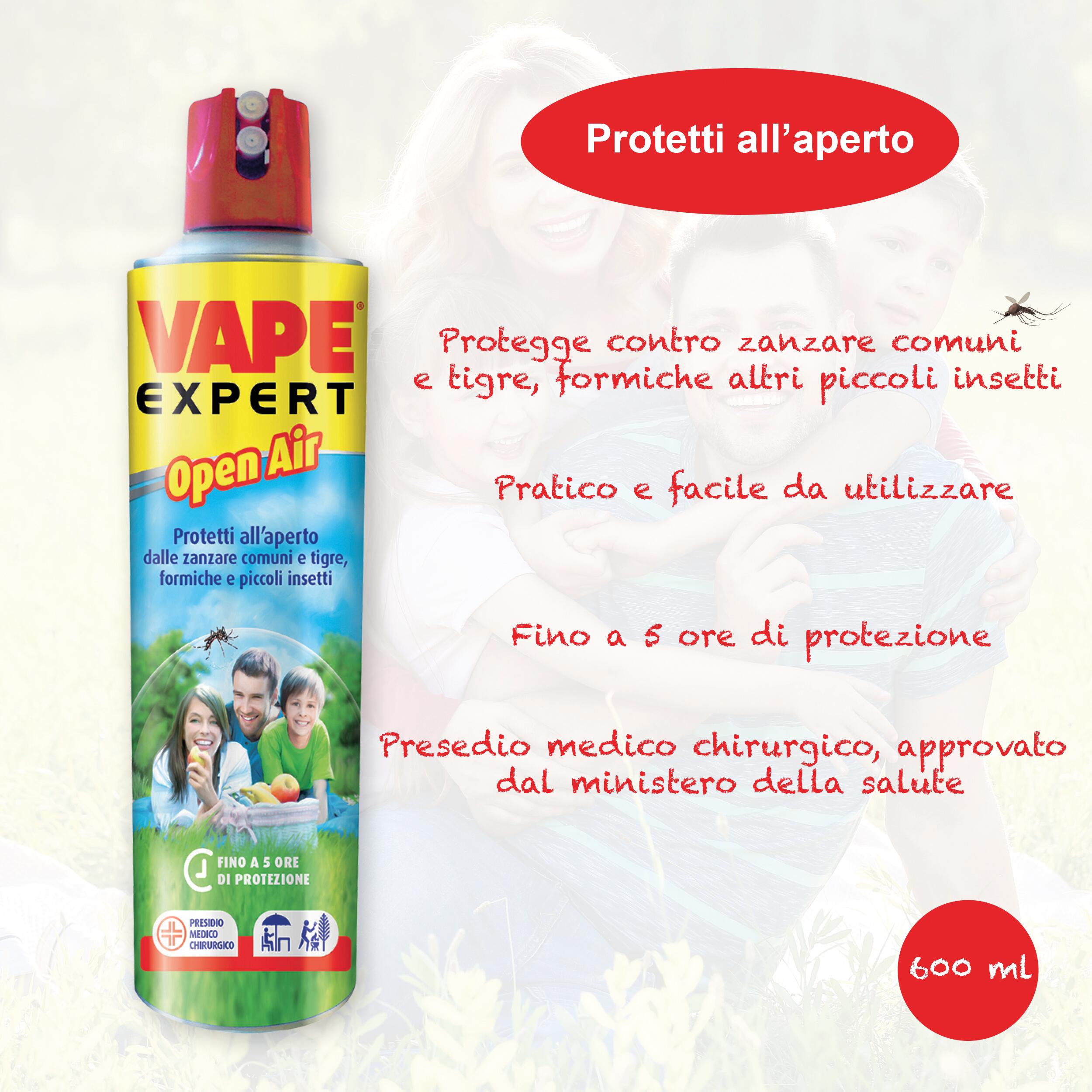 Insetticida spray per zanzare VAPE open air expert 600 ml - 5