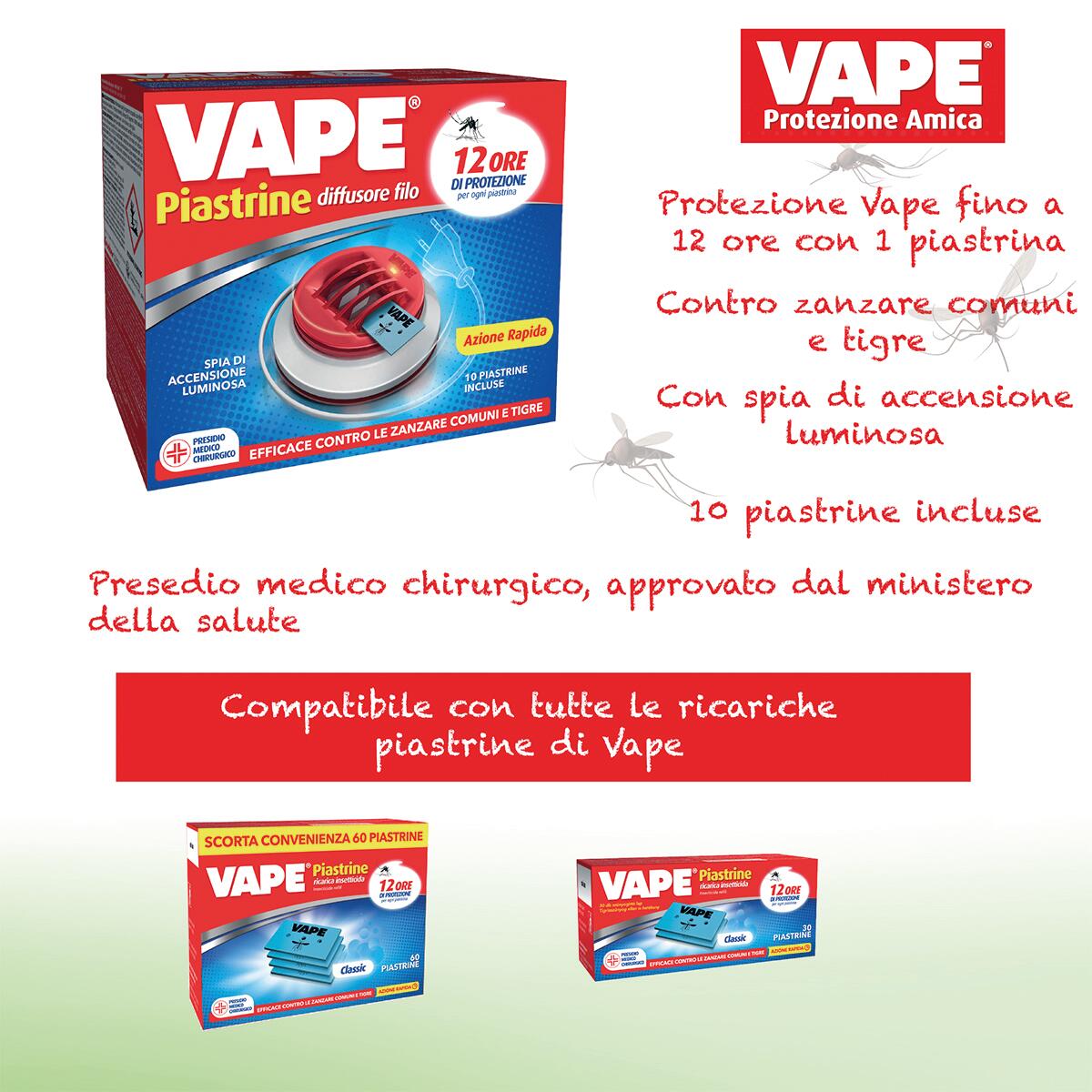 Elettro emanatore liquido per calabroni VAPE Classic, 10 pezzi - 4