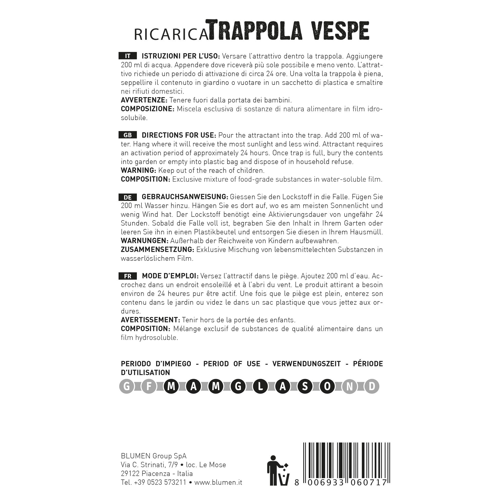Trappola ricarica per mosche 20 gr, 3 pezzi - 4