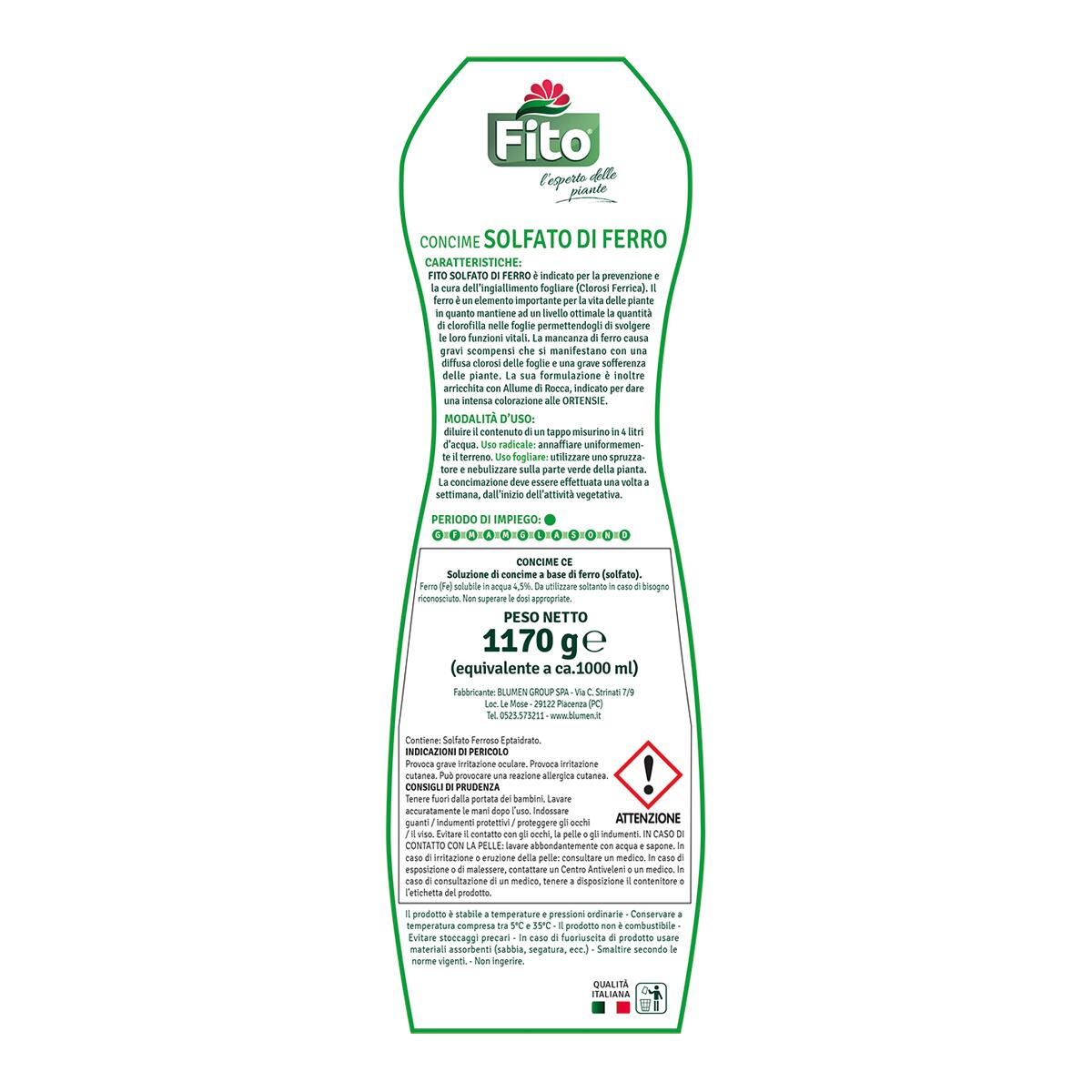 Concime liquido FITO per uso universale Solfato di ferro 1 L - 4