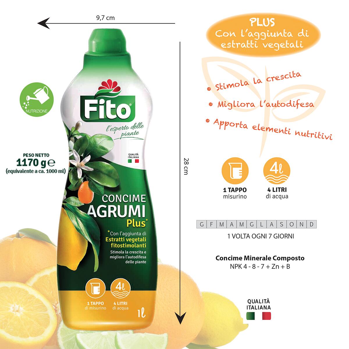 Concime liquido FITO per agrumi Plus 1 L - 3