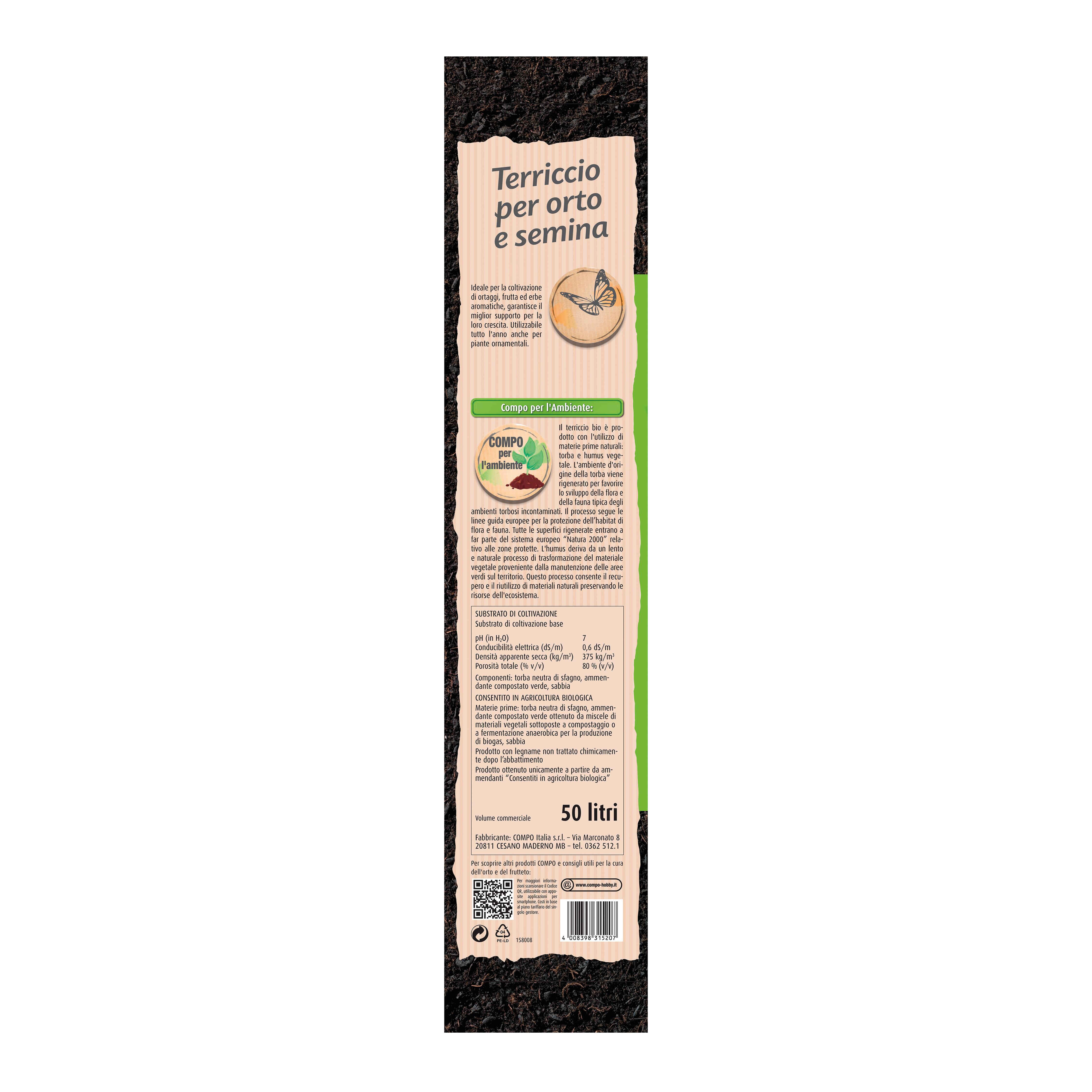 Terriccio COMPO per orto 50L - 5