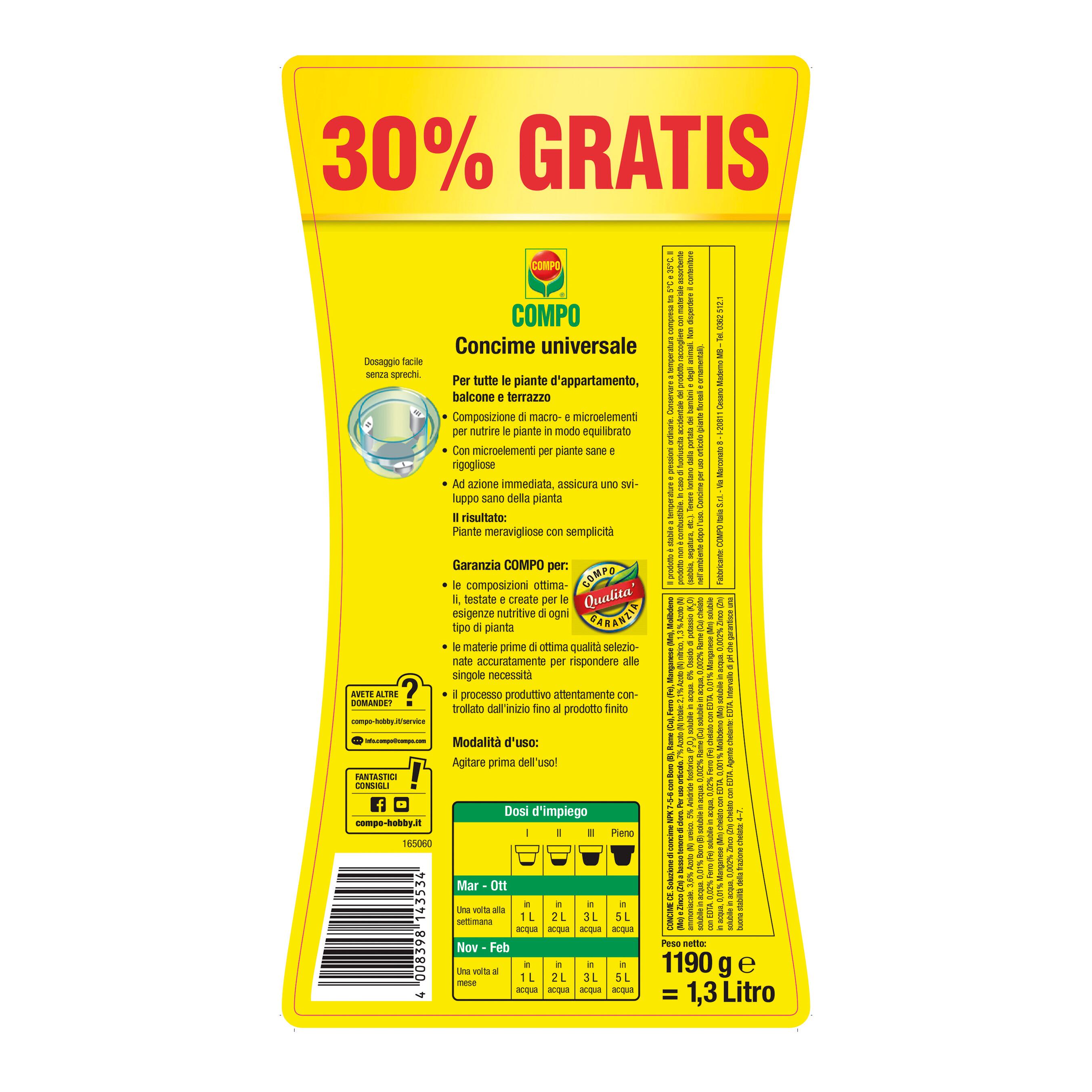Concime liquido COMPO per uso universale universale - 5