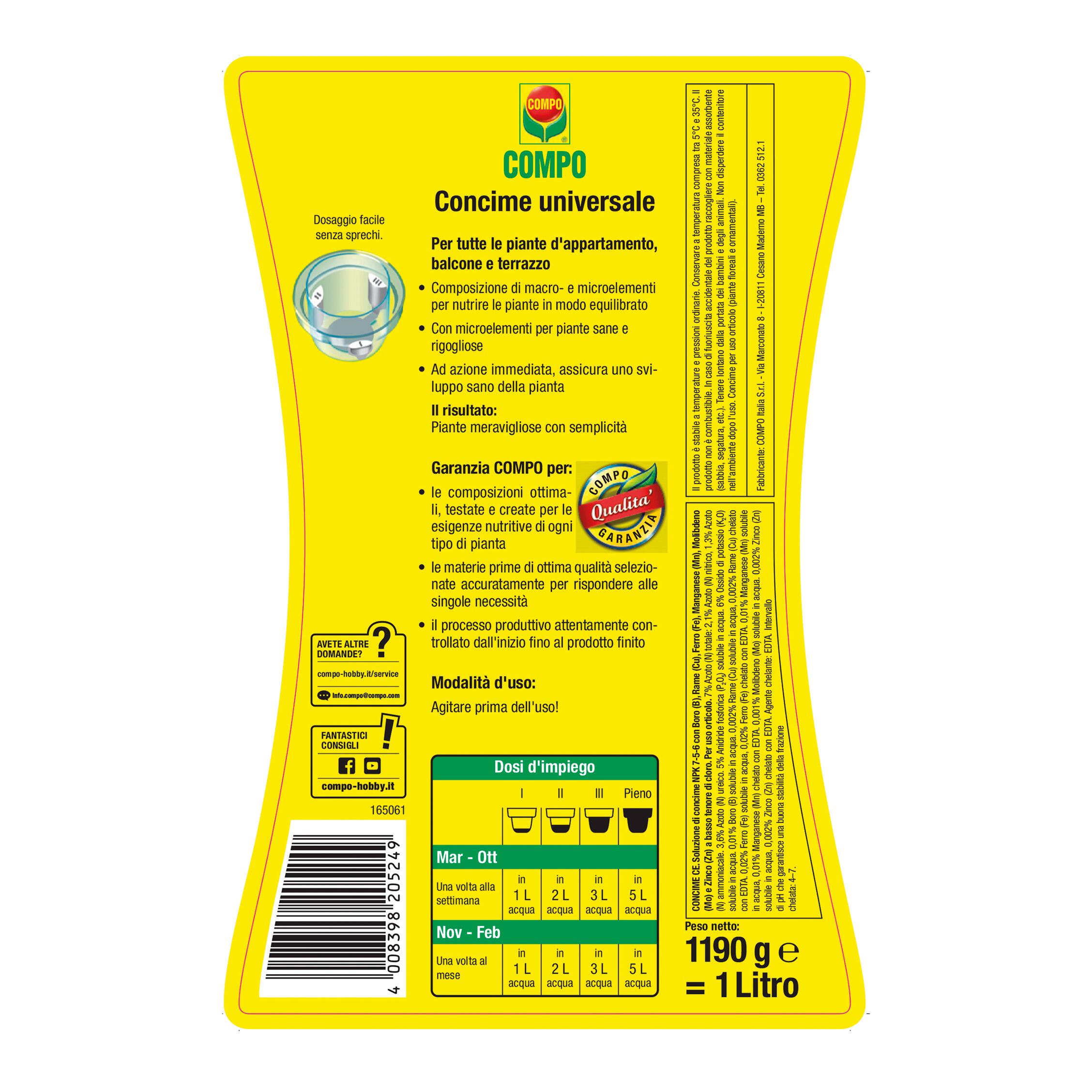 Concime liquido COMPO per uso universale 1 L - 5