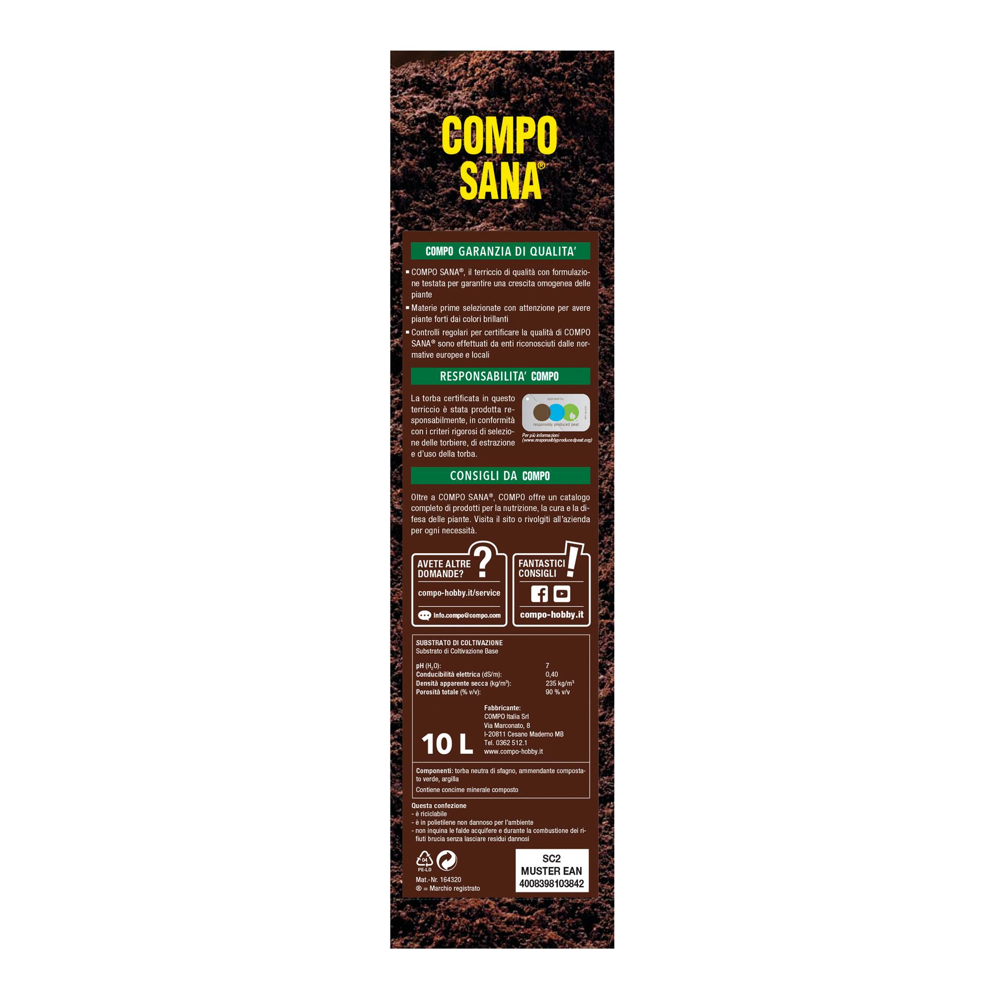 Terriccio COMPO piante verdi 10L - 4