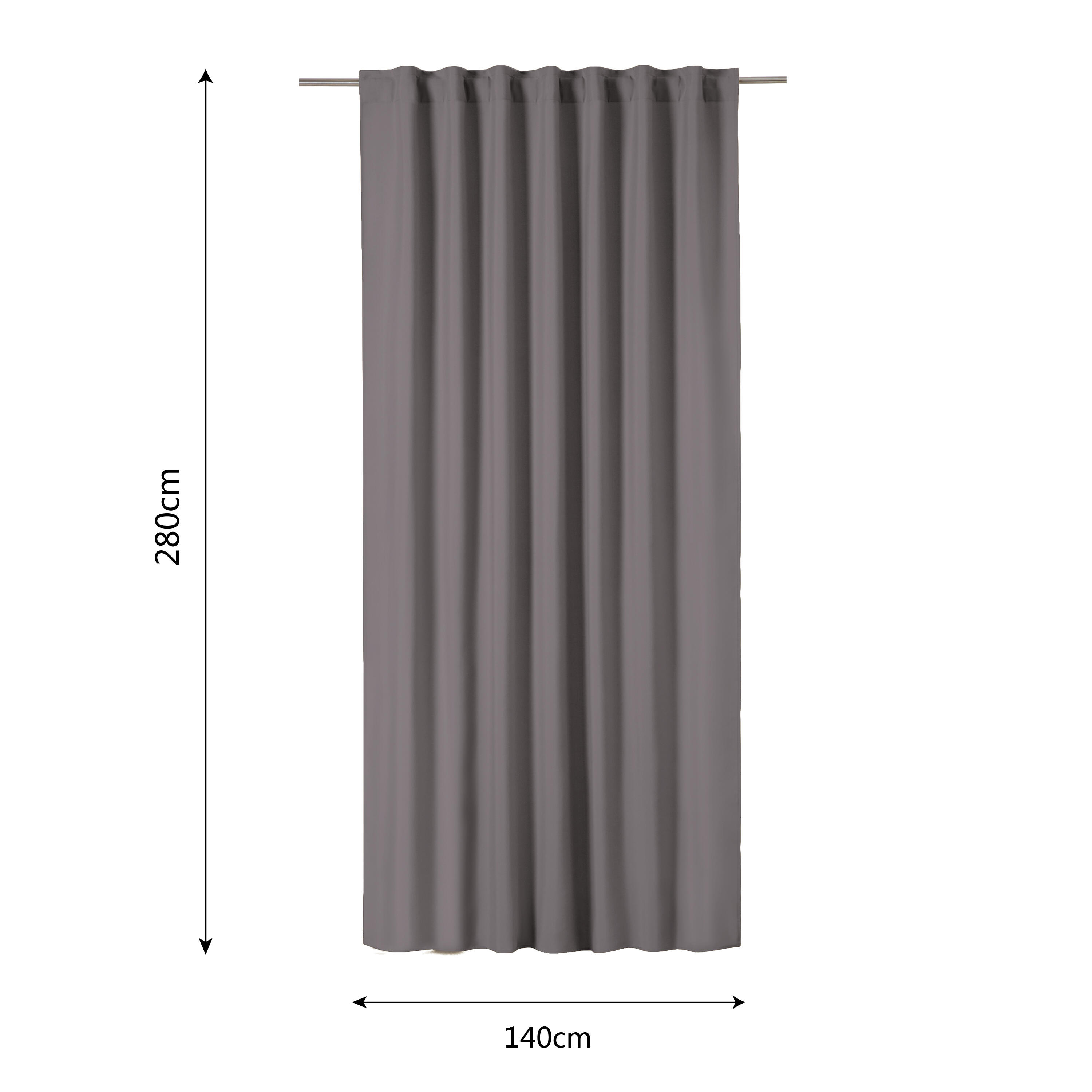 Zasłona Pharell Fossil brązowa 140 x 280 cm na taśmie Inspire - 5