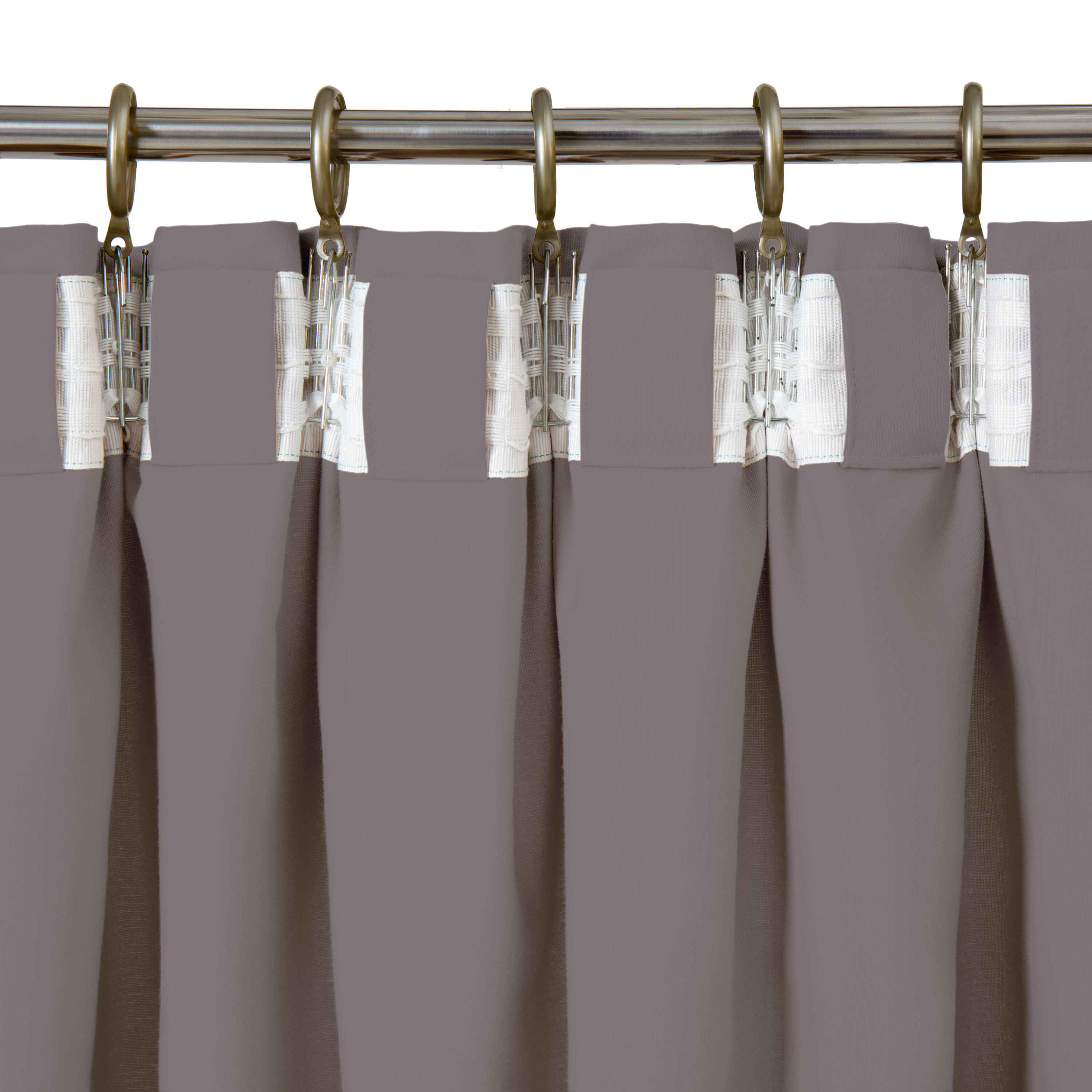 Zasłona Pharell Fossil brązowa 140 x 280 cm na taśmie Inspire - 7