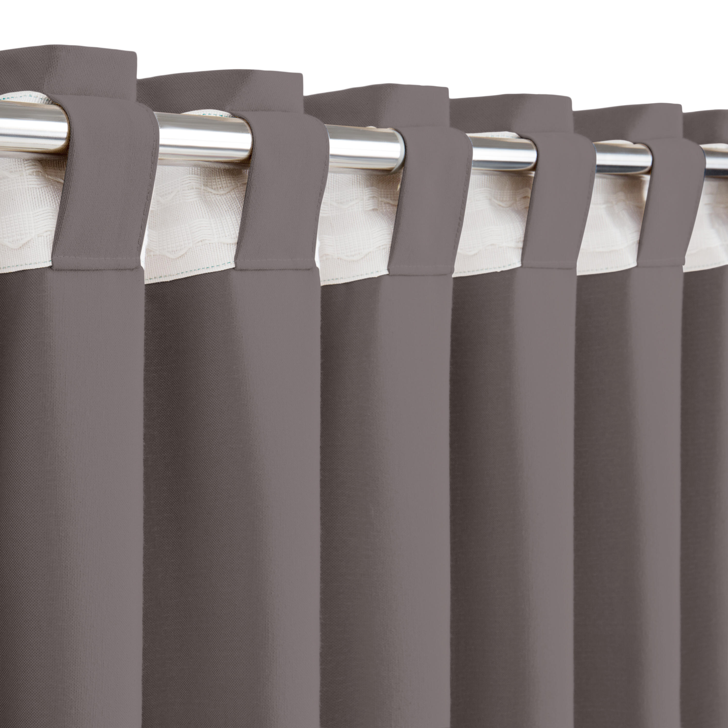 Zasłona Pharell Fossil brązowa 140 x 280 cm na taśmie Inspire - 8