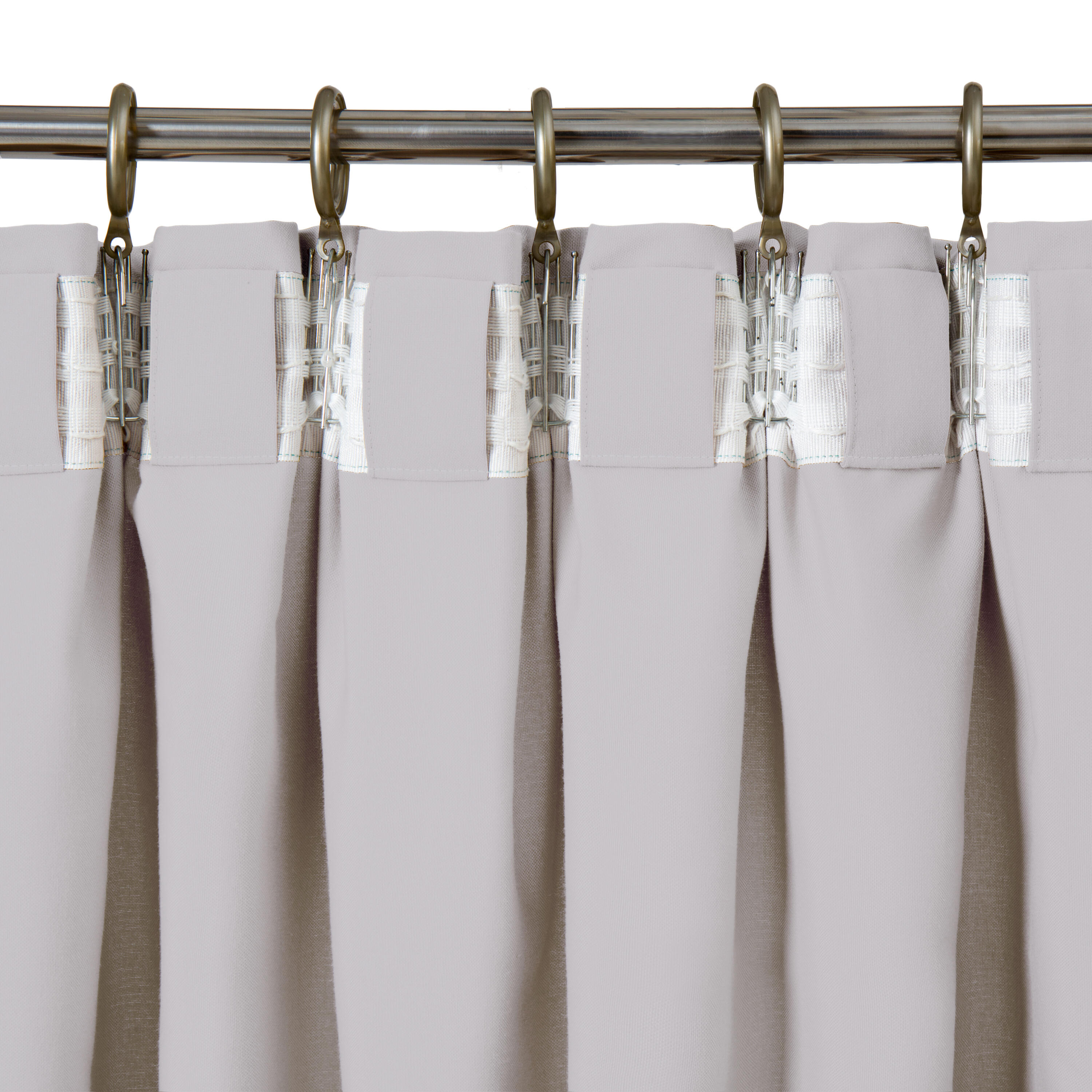 Cortina  cinta, trabillas Pharell algodón INSPIRE liso gris granito 140x280cm - 6