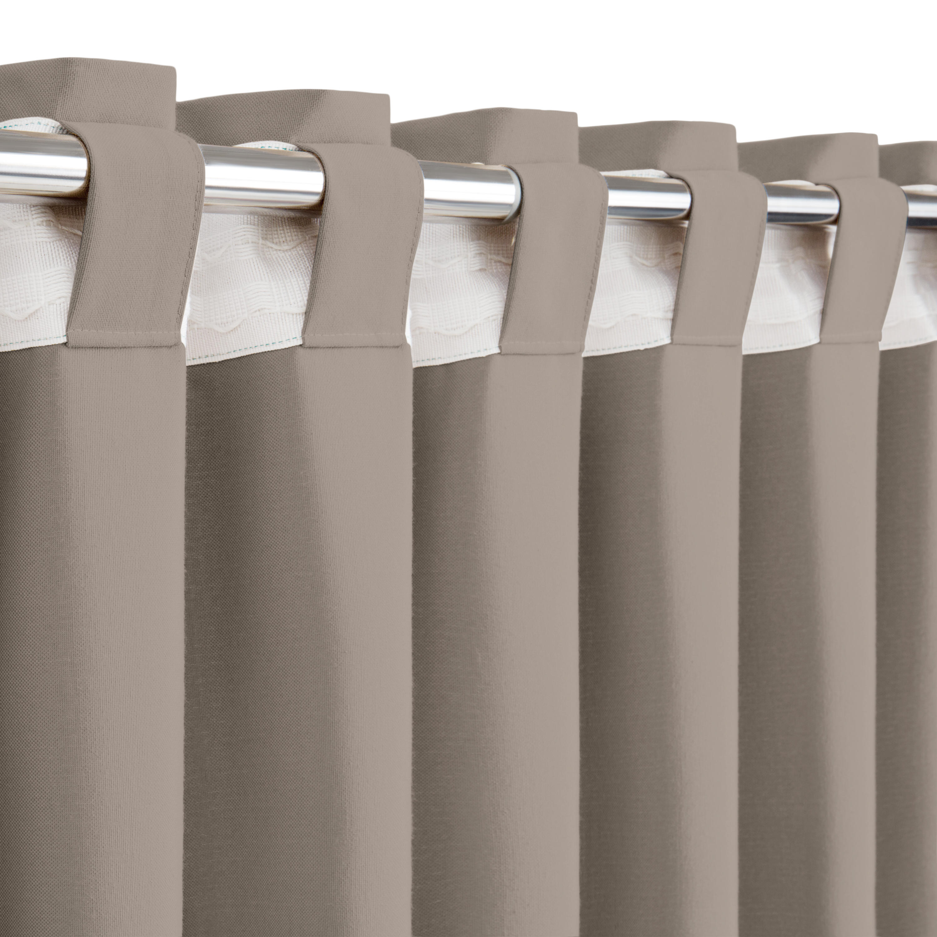 Cortina cinta, trabillas pharell algodón inspire liso beige trench 140x280cm