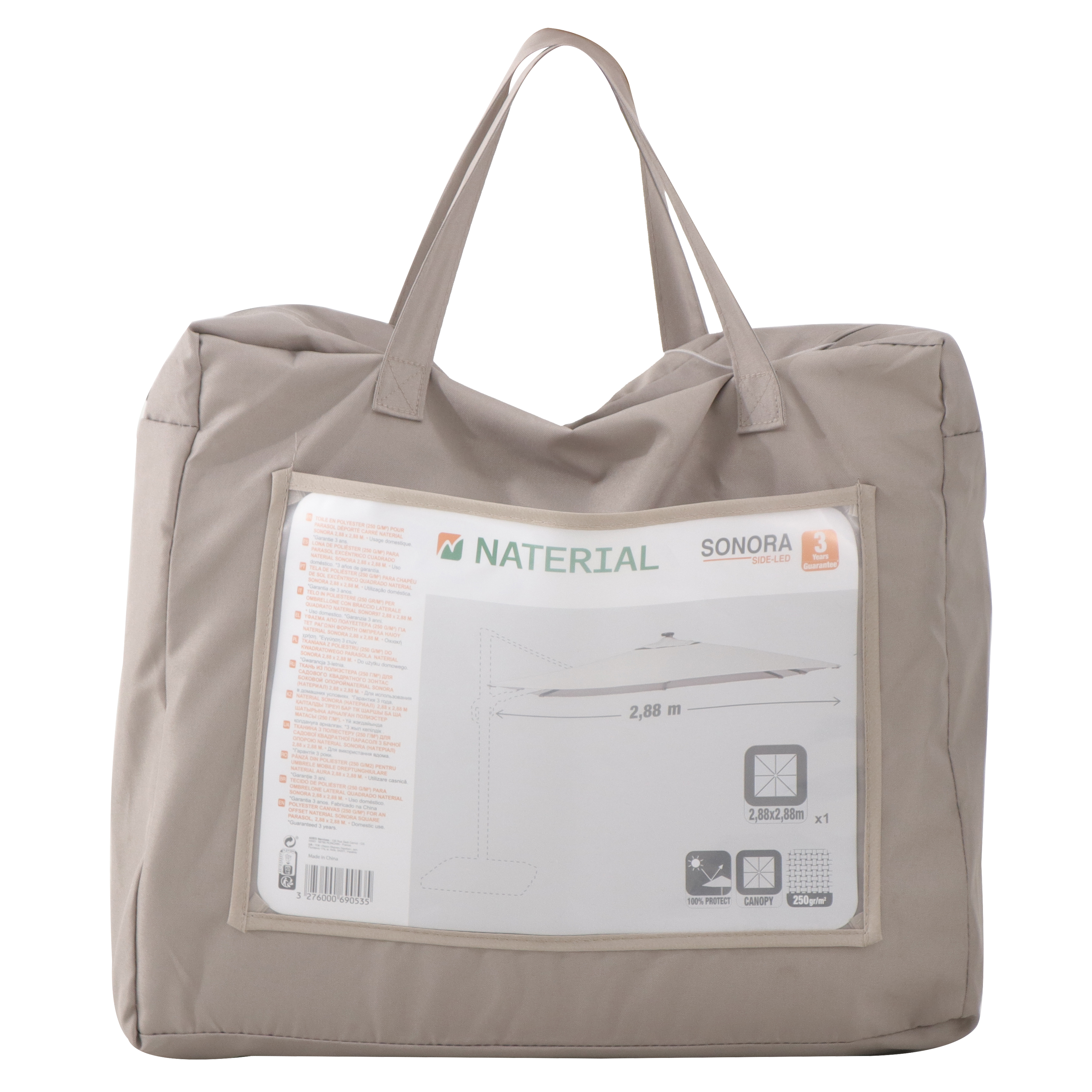 Toldo para chapéu NATERIAL SONORA LED TOSTADO 290X290CM - 8