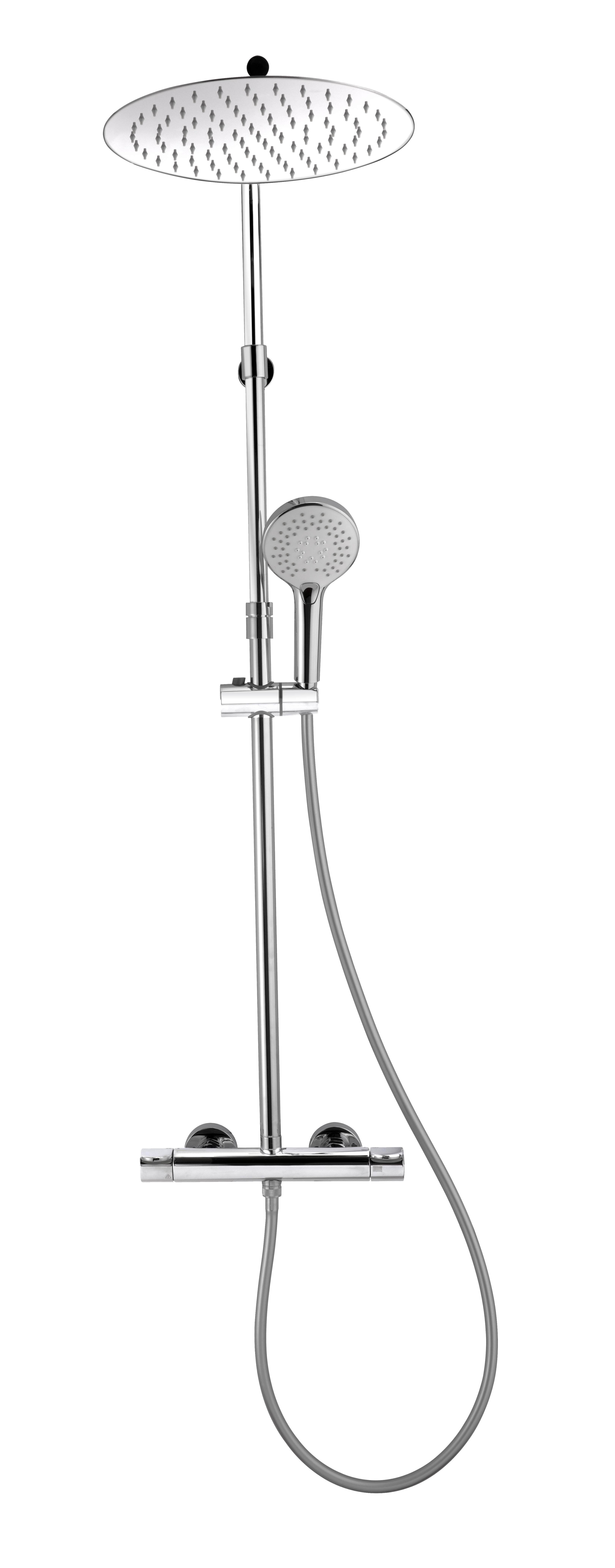 Columna de ducha termostática SENSEA Icone gris cromado - 7