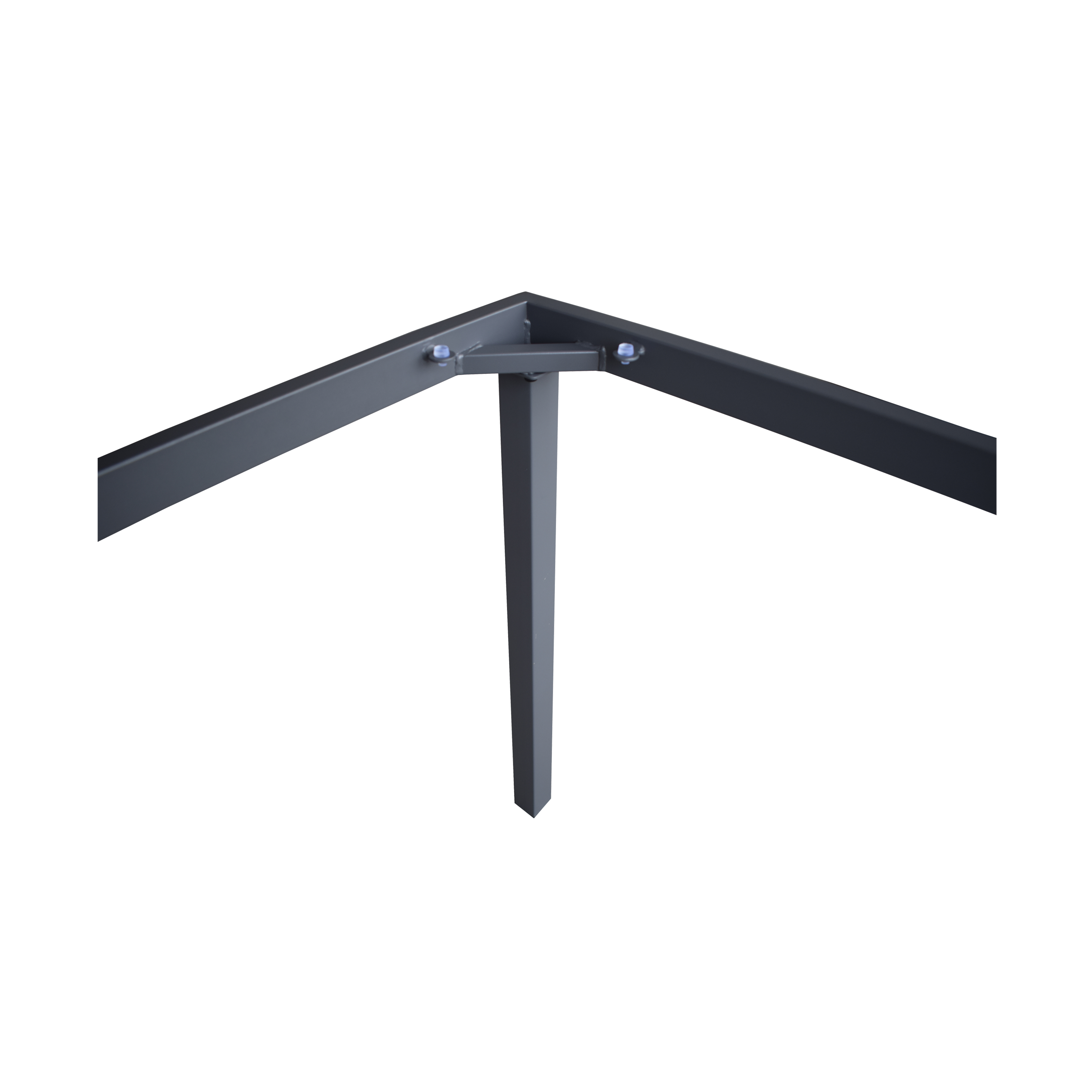 Tavolo da pranzo per giardino in acciaio con piano in vetro antracite per 6 persone 90x150cm - 8