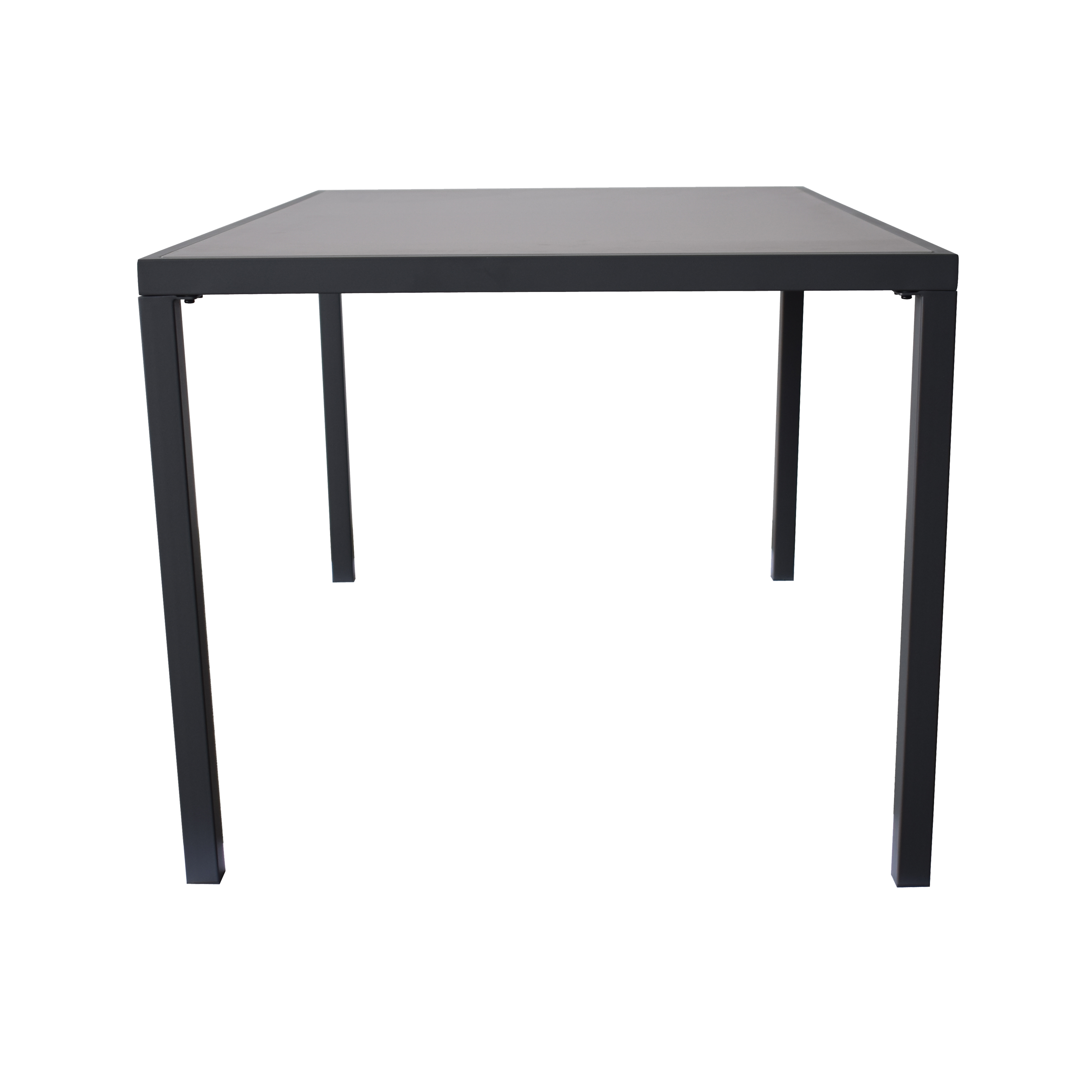 Tavolo da pranzo per giardino in acciaio con piano in vetro antracite per 6 persone 90x150cm - 3