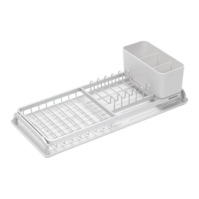 Scolapiatti grigio chiaro L 20 x H 12.5 x P 46.3 cm