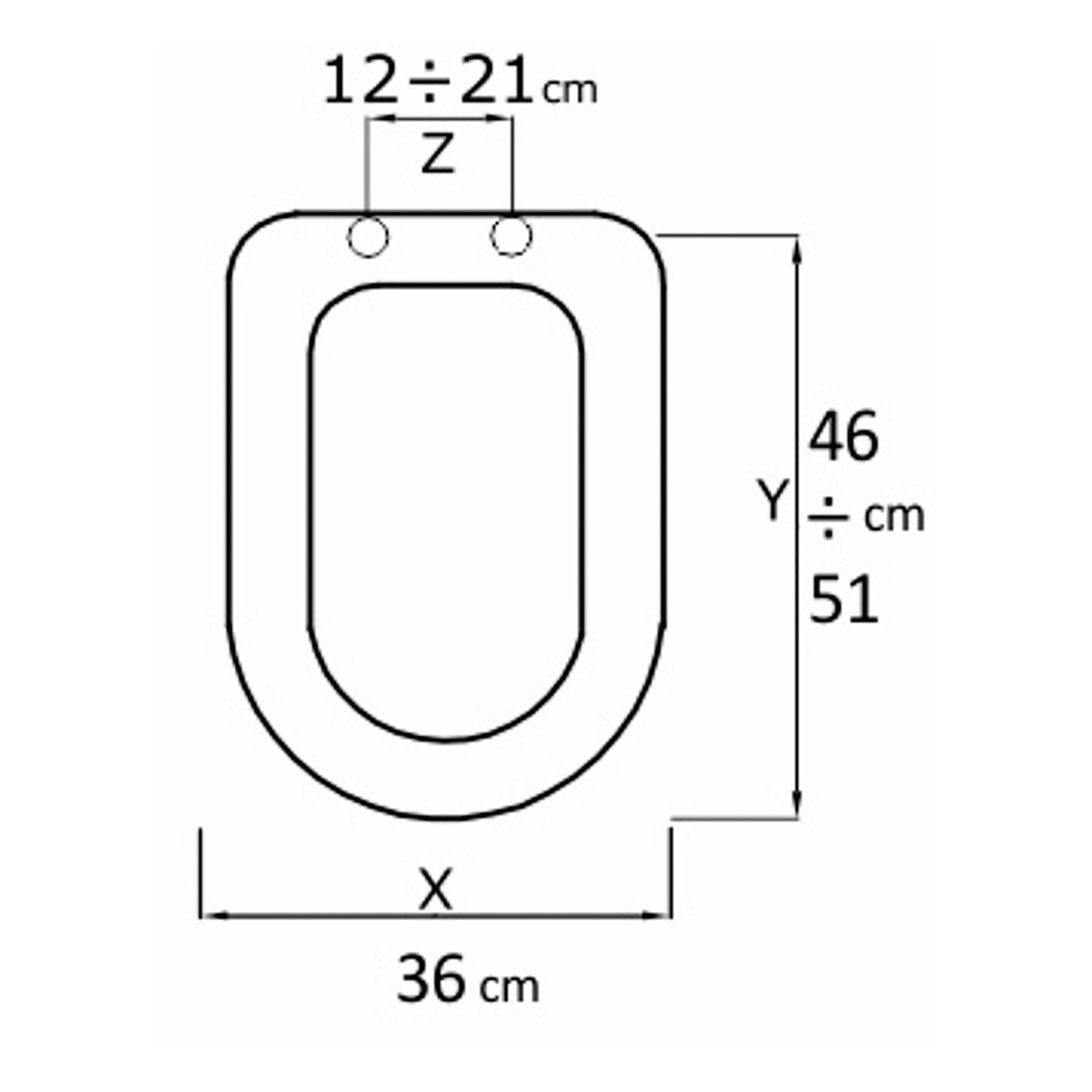 Copriwater Aretusa ovale universale in mdf bianco - 4