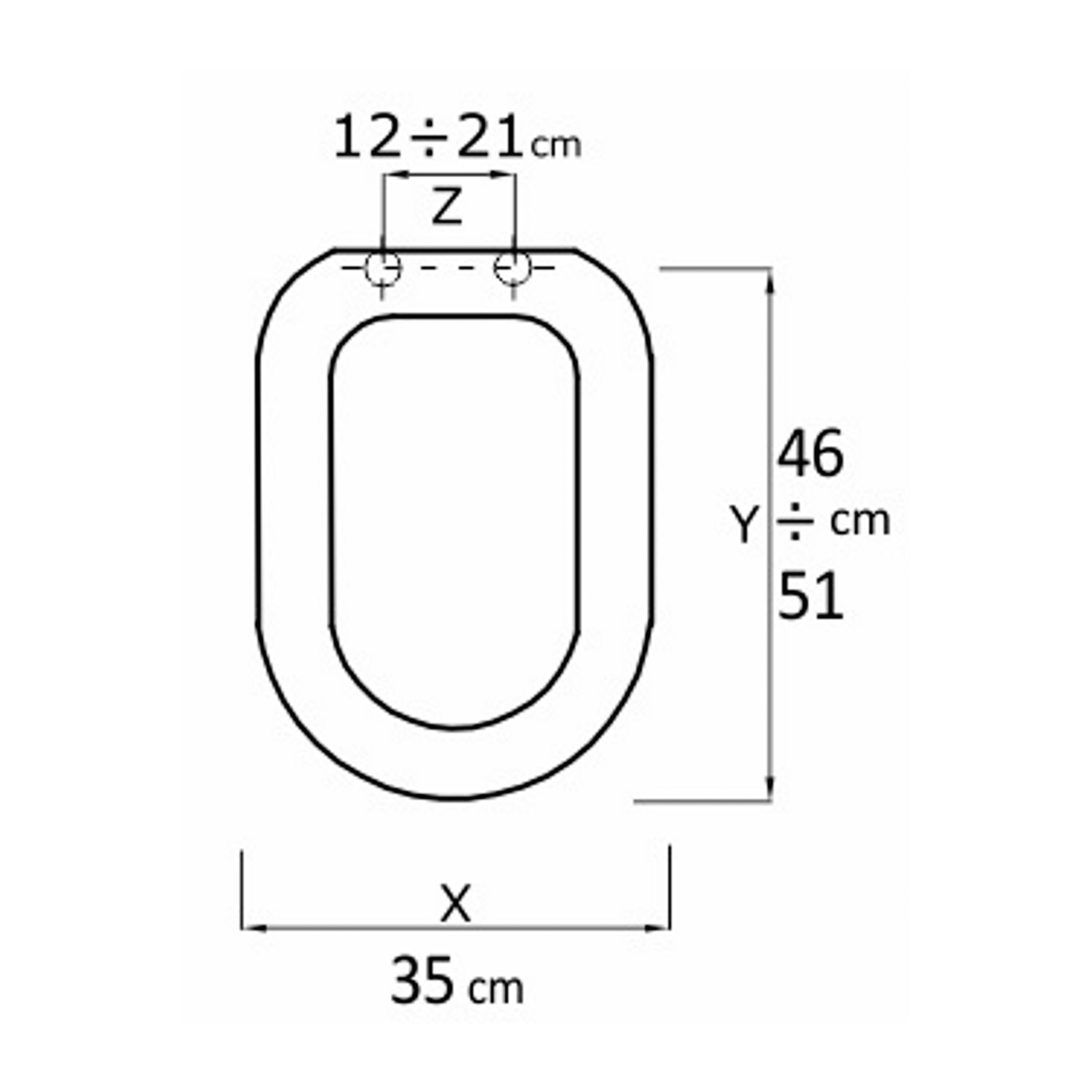 Copriwater Sintesi rettangolare universale in mdf bianco - 4