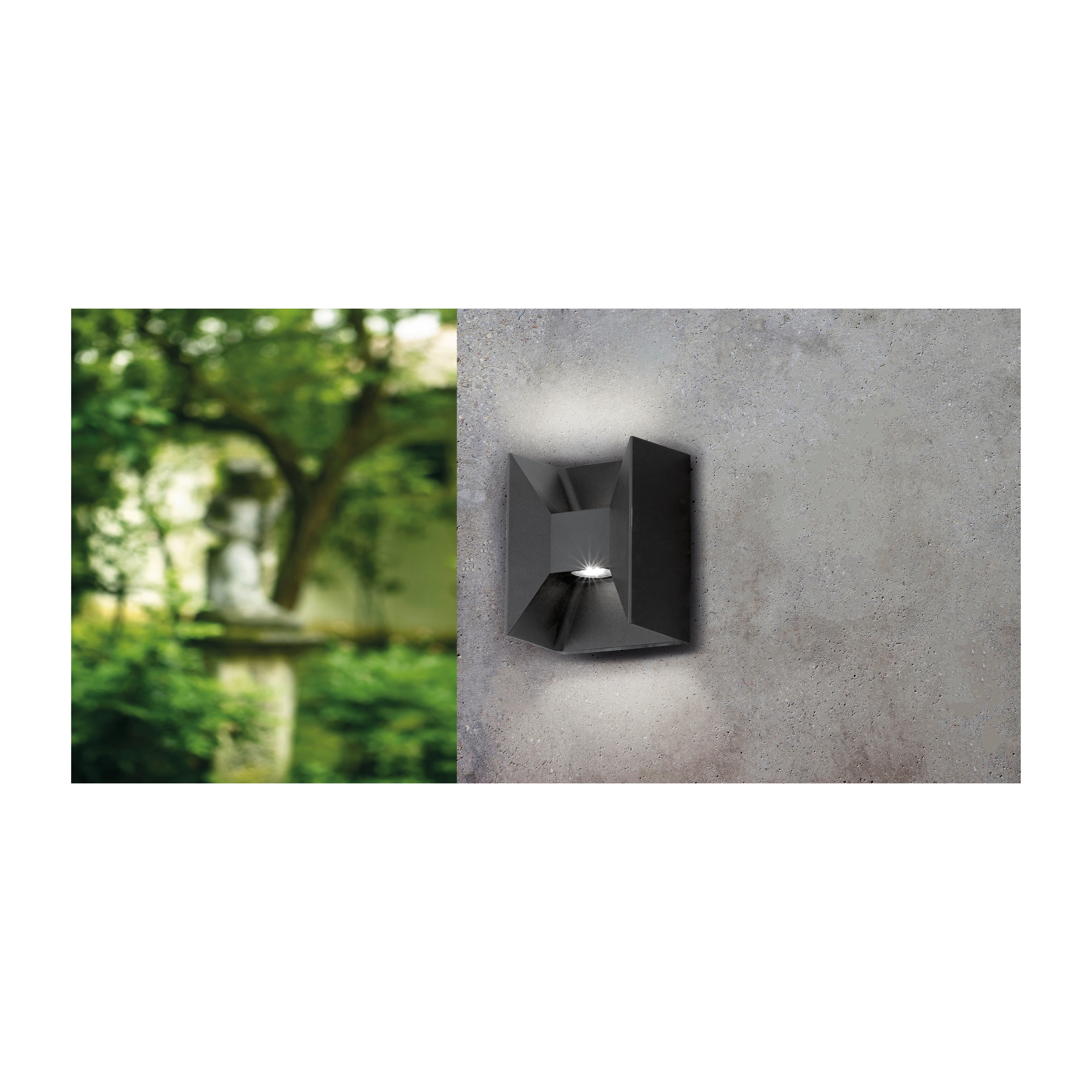 Applique LED da esterno Morino doppia luce grigio IP44, luce bianco caldo 460 lumen, EGLO - 5