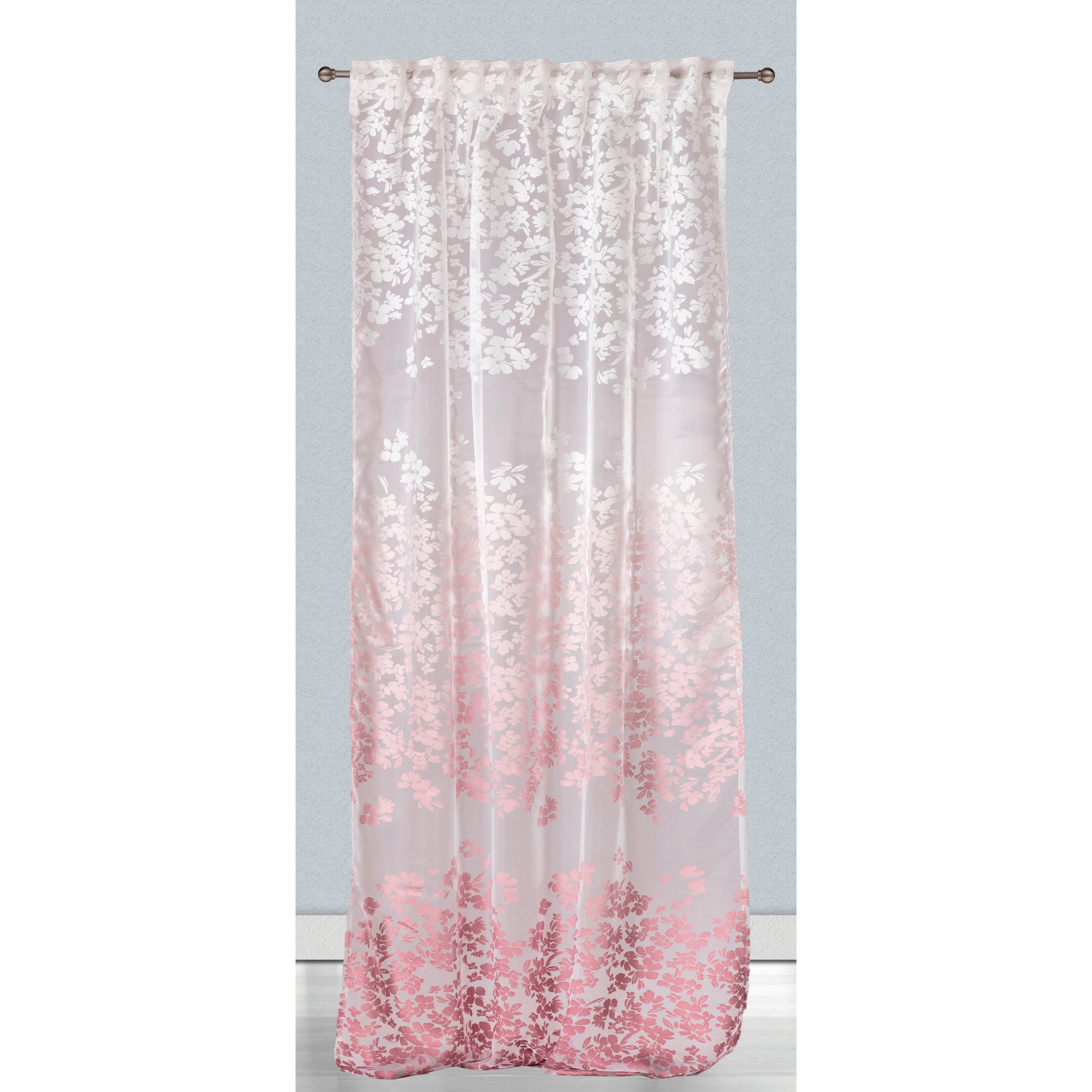 Tenda Gardinia Etamine Con Occhielli - 140x175cm Rosa Antico Traslucido - Foto 11