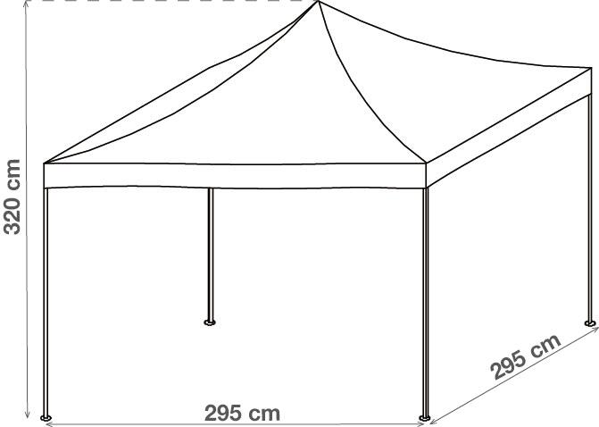 Cenador de acero con cubierta NATERIAL Bora de 295 x 295 cm blanco - 2