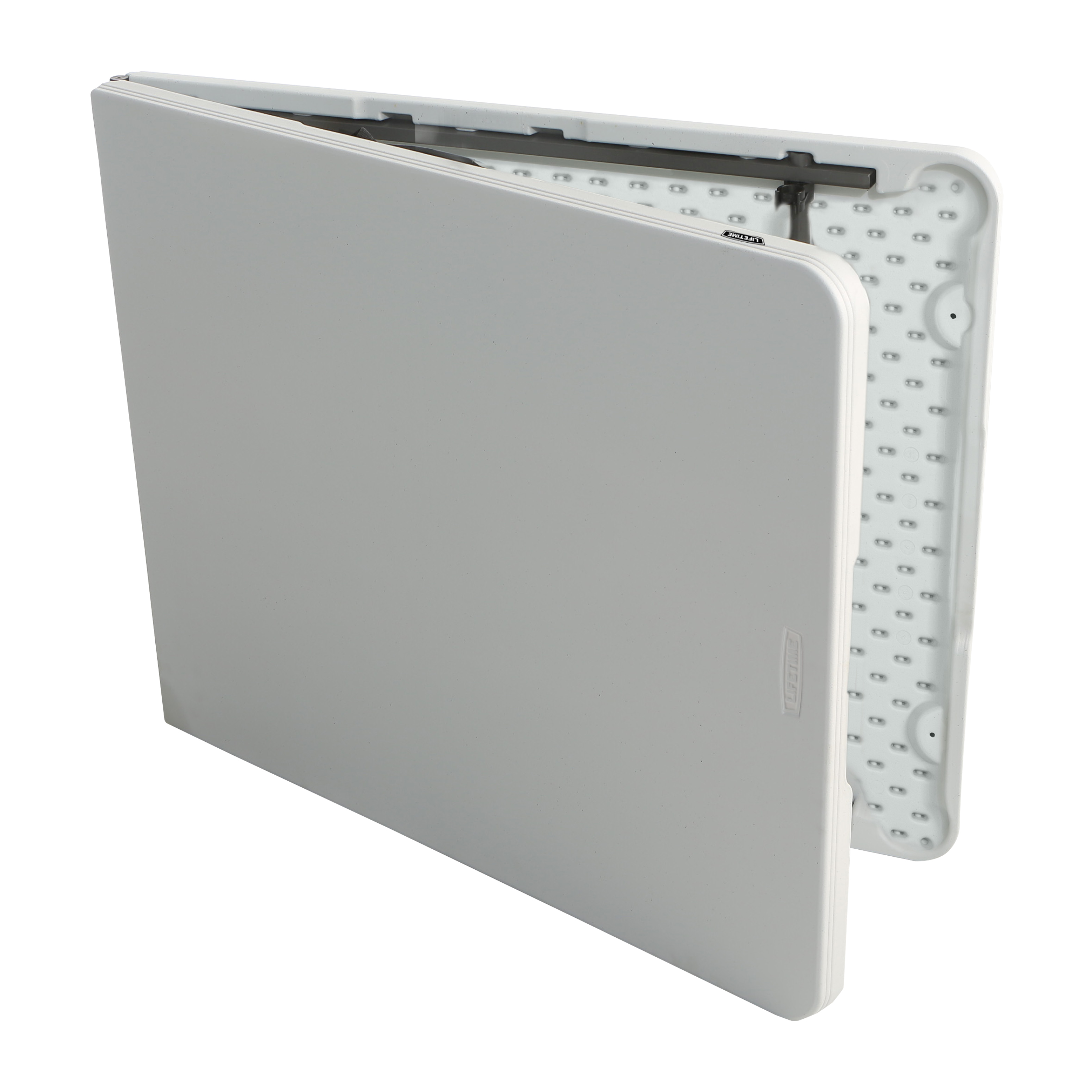 Tavolo pieghevole Catering piano polietilene, gambe acciaio, richiudibile a valigetta, bianco 180x70cm H 74cm - 3